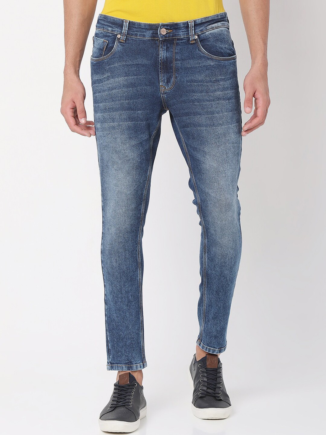 

SPYKAR Men Blue Slim Fit Heavy Fade Cotton Jeans