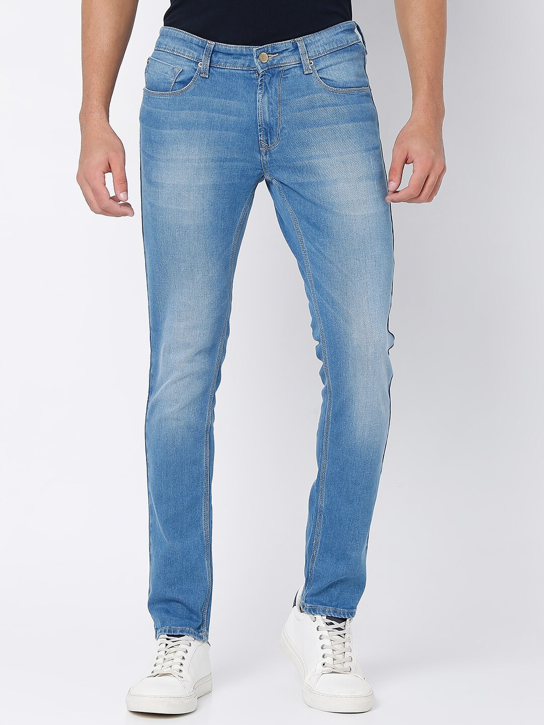 

SPYKAR Men Blue Skinny Fit Heavy Fade Cotton Jeans