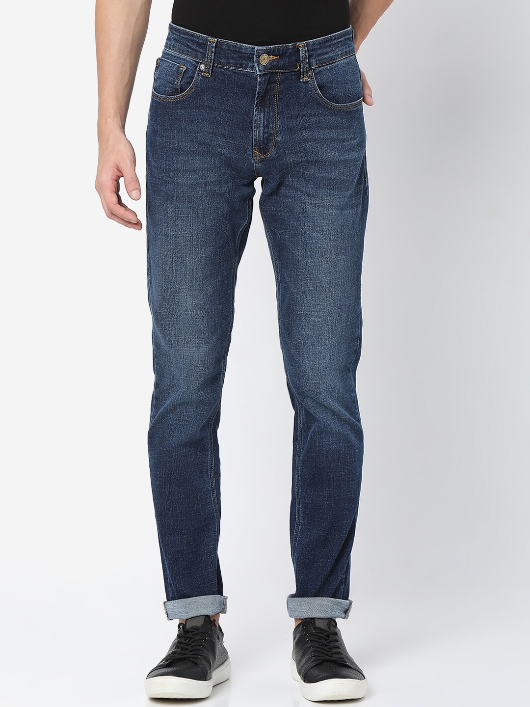

SPYKAR Men Blue Light Fade Regular Fit Jeans