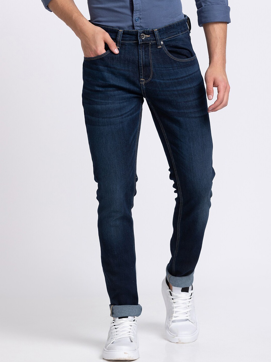 

SPYKAR Men Blue Skinny Fit Light Fade Jeans