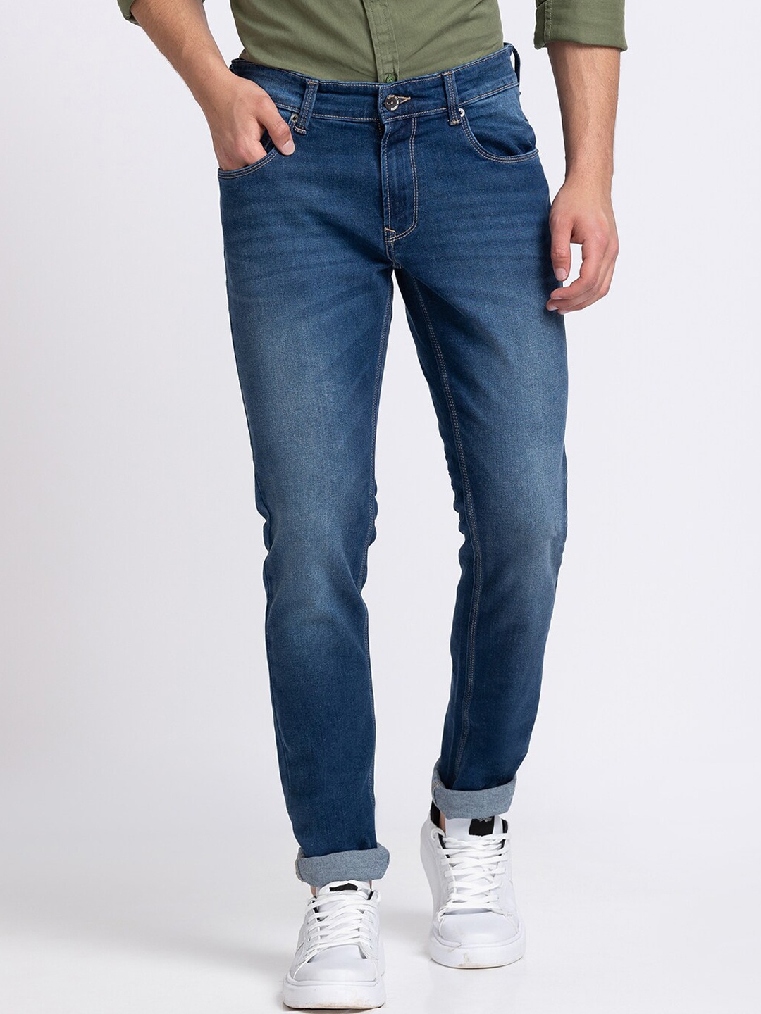 

SPYKAR Men Blue Skinny Fit Light Fade Jeans