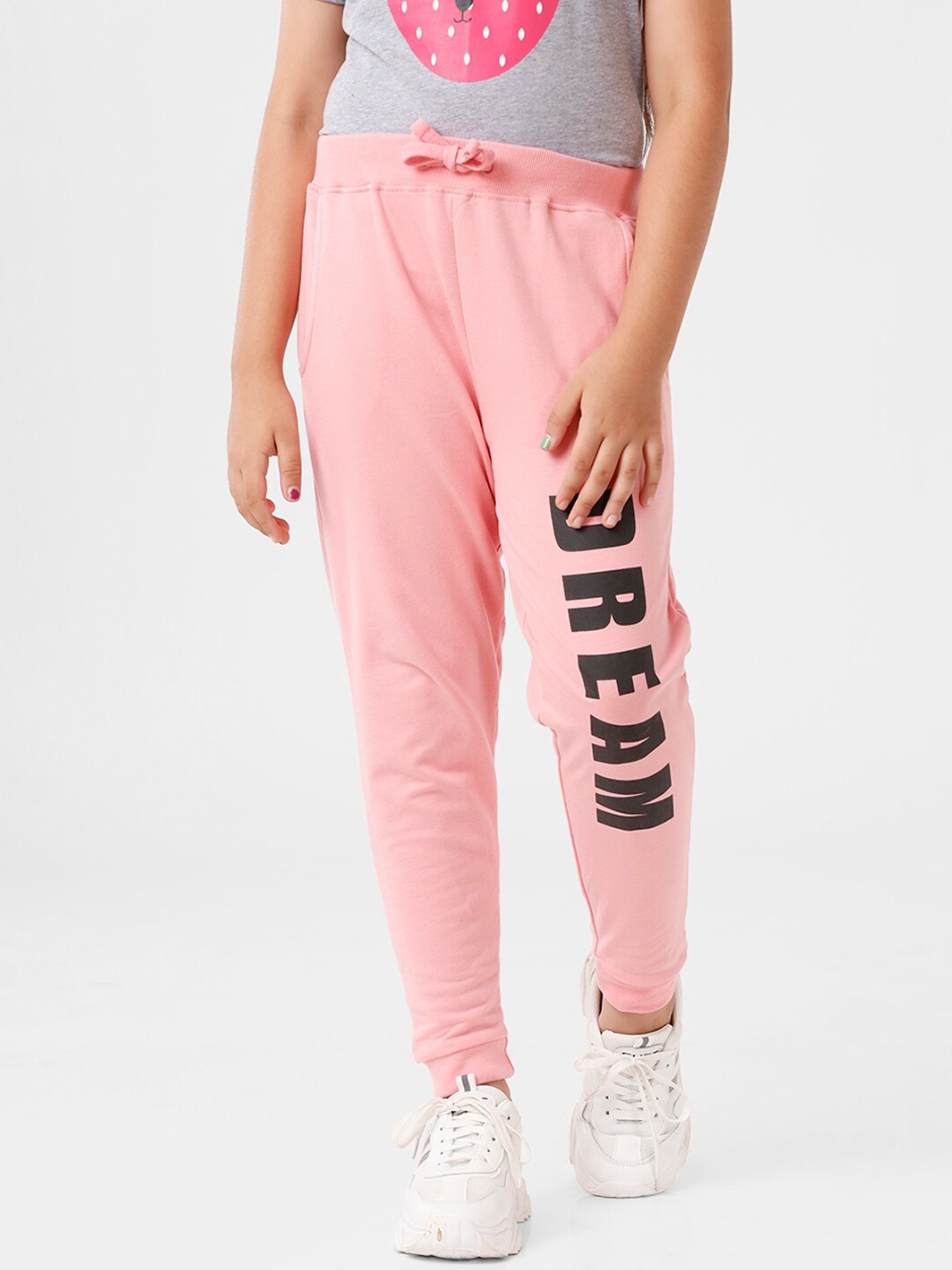 

De Moza Girls Pink Printed Joggers