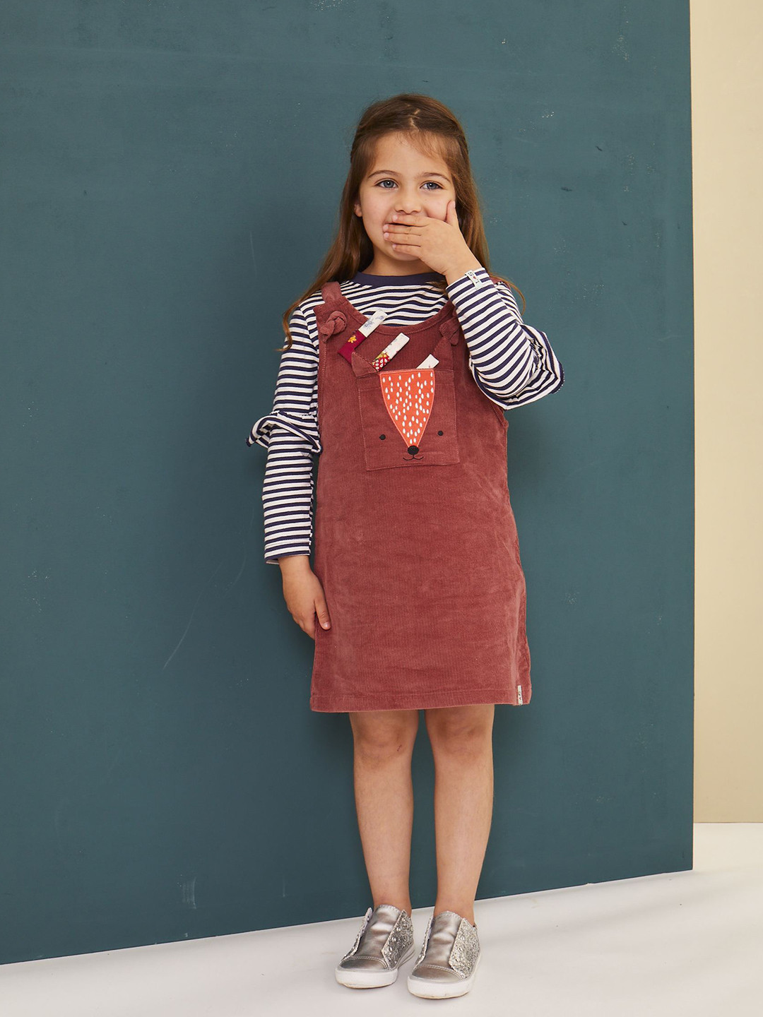 

Lilly and Sid Girls Burgundy Organic Cotton A-Line Dress