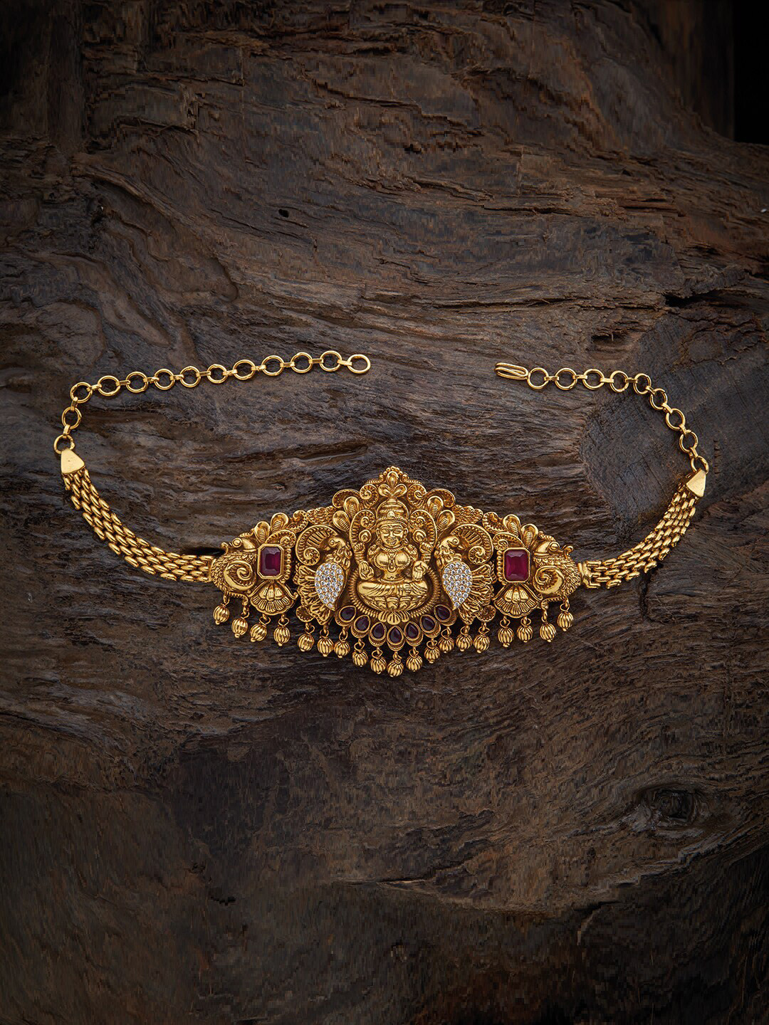 

Kushal's Fashion Jewellery Women Gold-Toned & Red Antique Armlet Bracelet