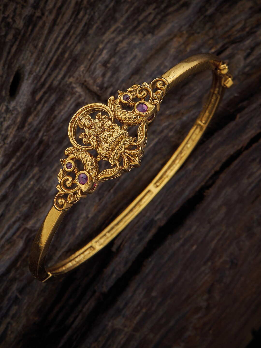 

Kushal's Fashion Jewellery Women Red Antique Kada Bracelet