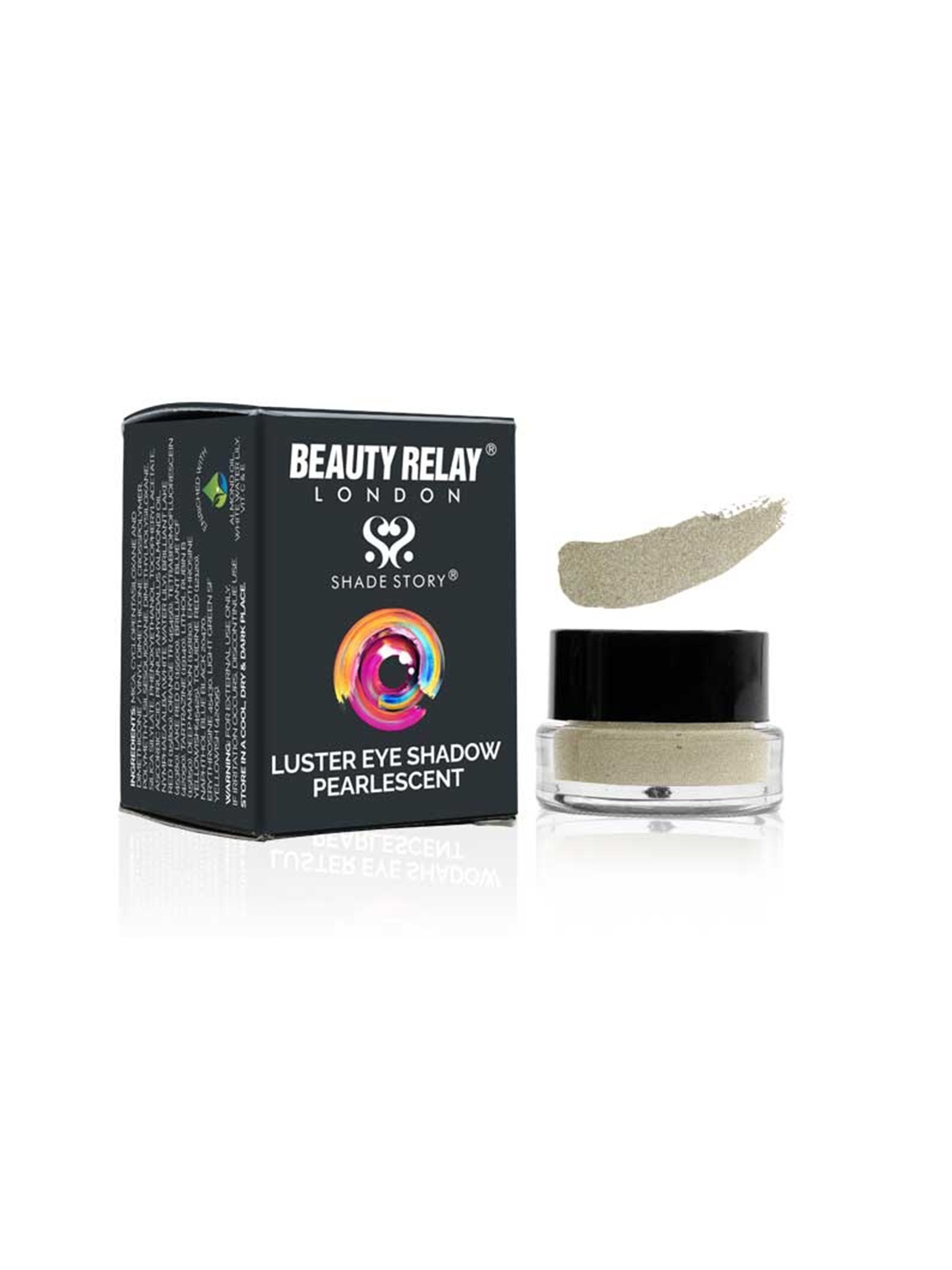 

BeautyRelay London Shade Story Luster Pearlescent Sparkle Smooth & Silky Eye Shadow - Feather Touch, Grey