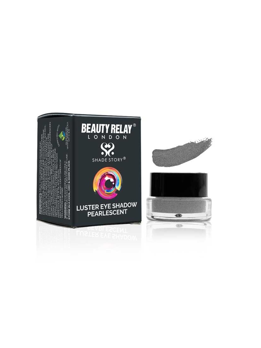 

BeautyRelay London Shade Story Luster Pearlescent Sparkle Smooth & Silky Eye Shadow - Moon Dust, Grey