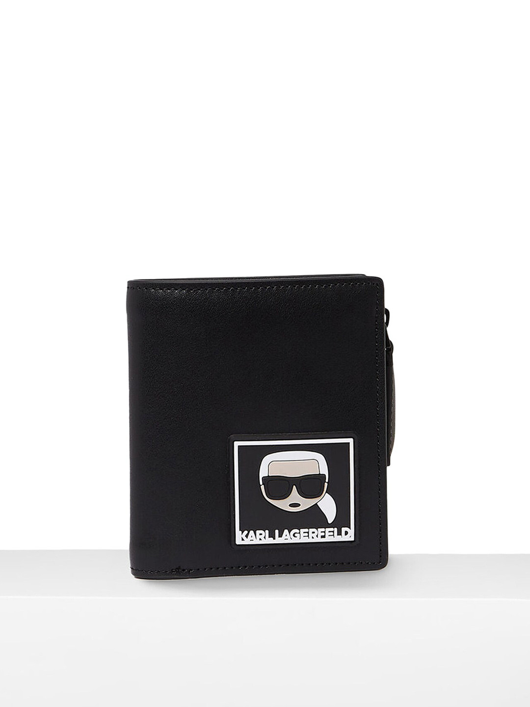 

Karl Lagerfeld Men Black & White PU Card Holder