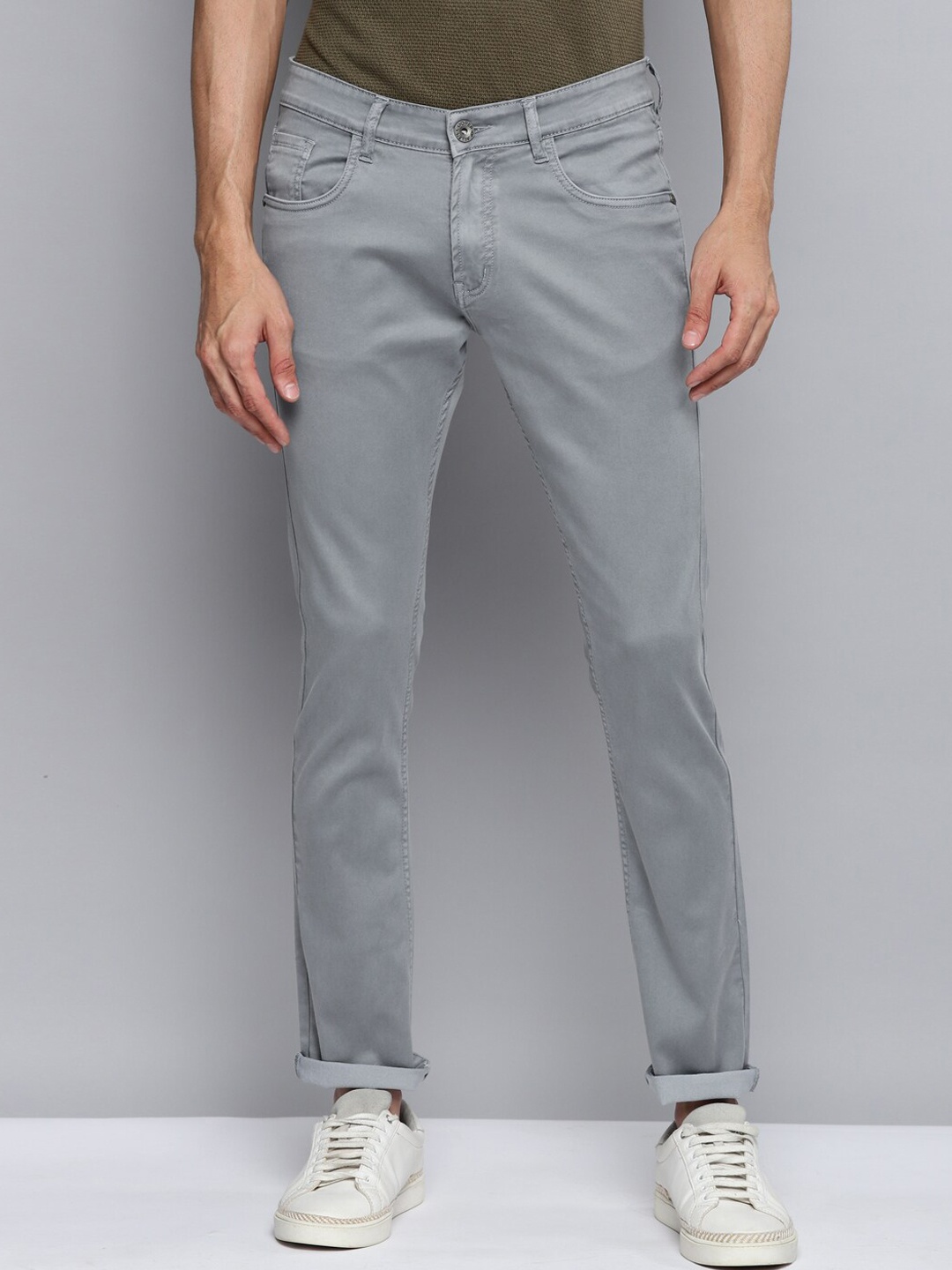 

Allen Cooper Men Grey Slim Fit Stretchable Jeans