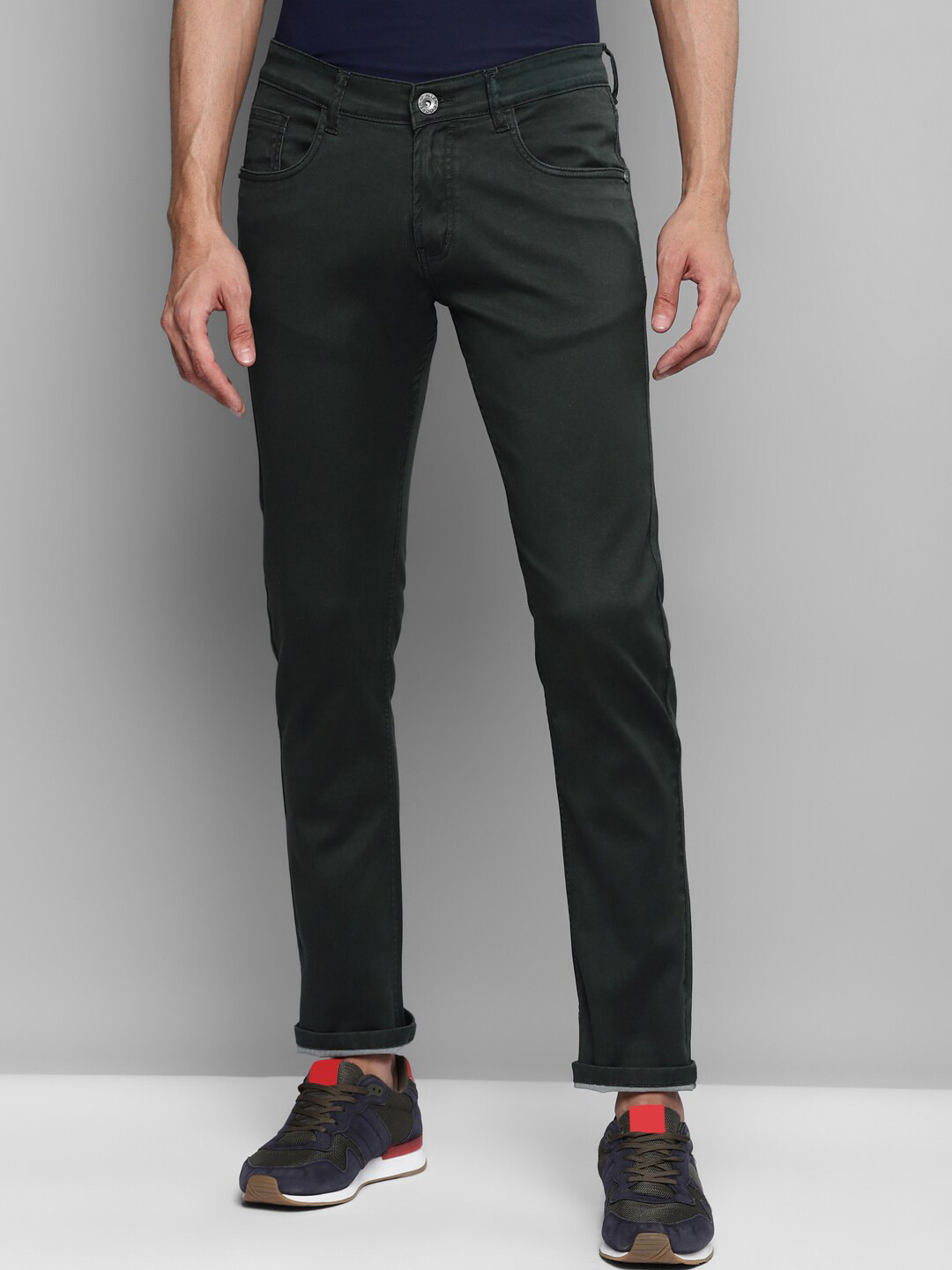 

Allen Cooper Men Dark Green Slim Fit Stretchable Cotton Jeans