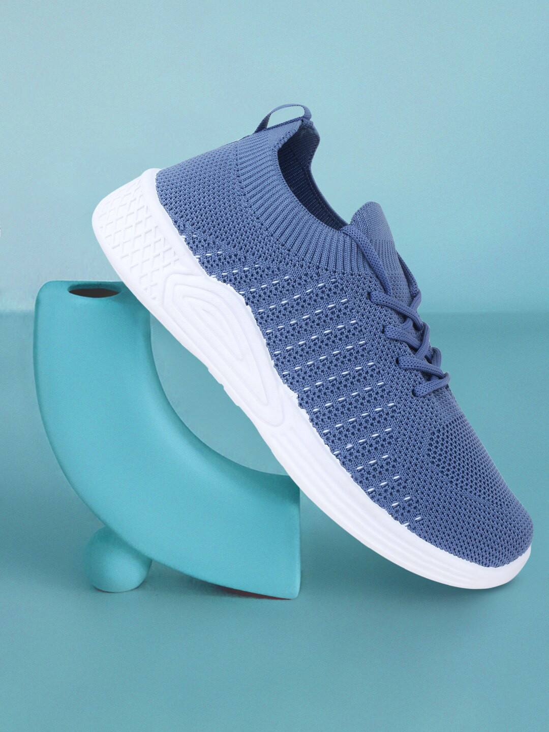 

Champs Women Blue & White Woven Design Slip On Sneakers