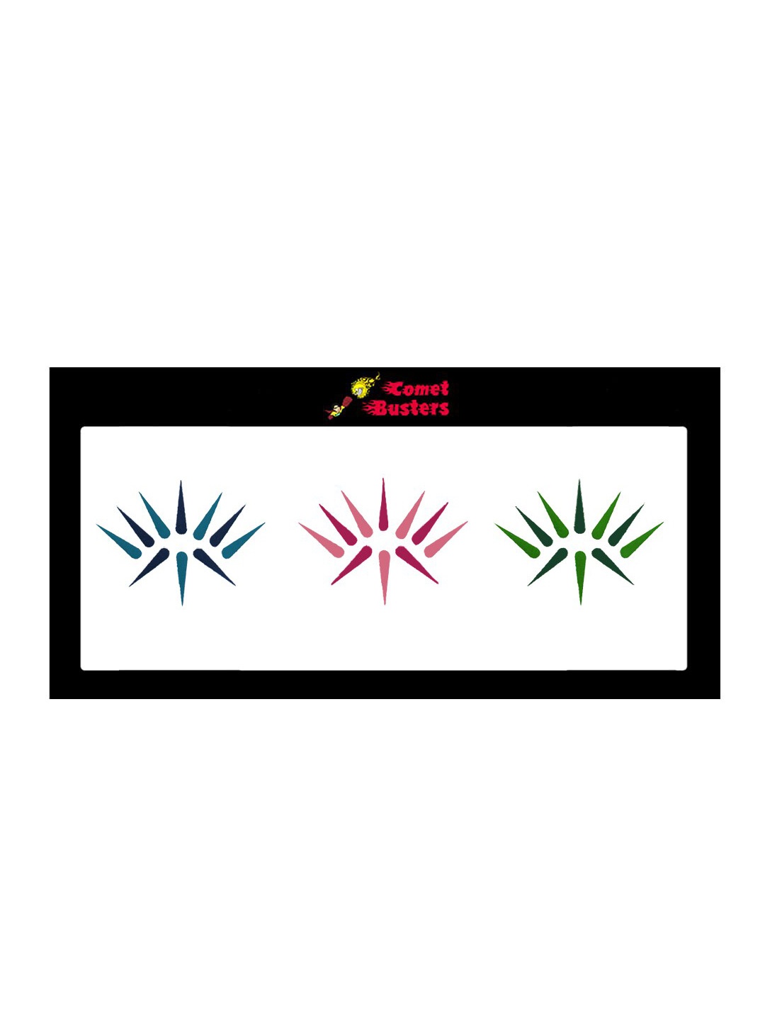 

Comet Busters 30 Pcs Reusable Designer Bindis - Pink & Green