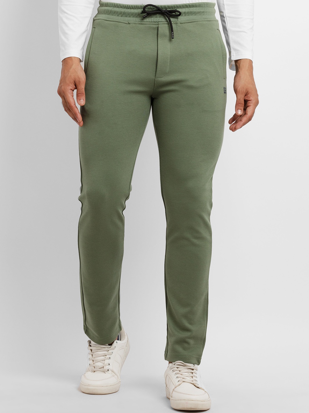 

Status Quo Men Olive-Green Solid Track Pants