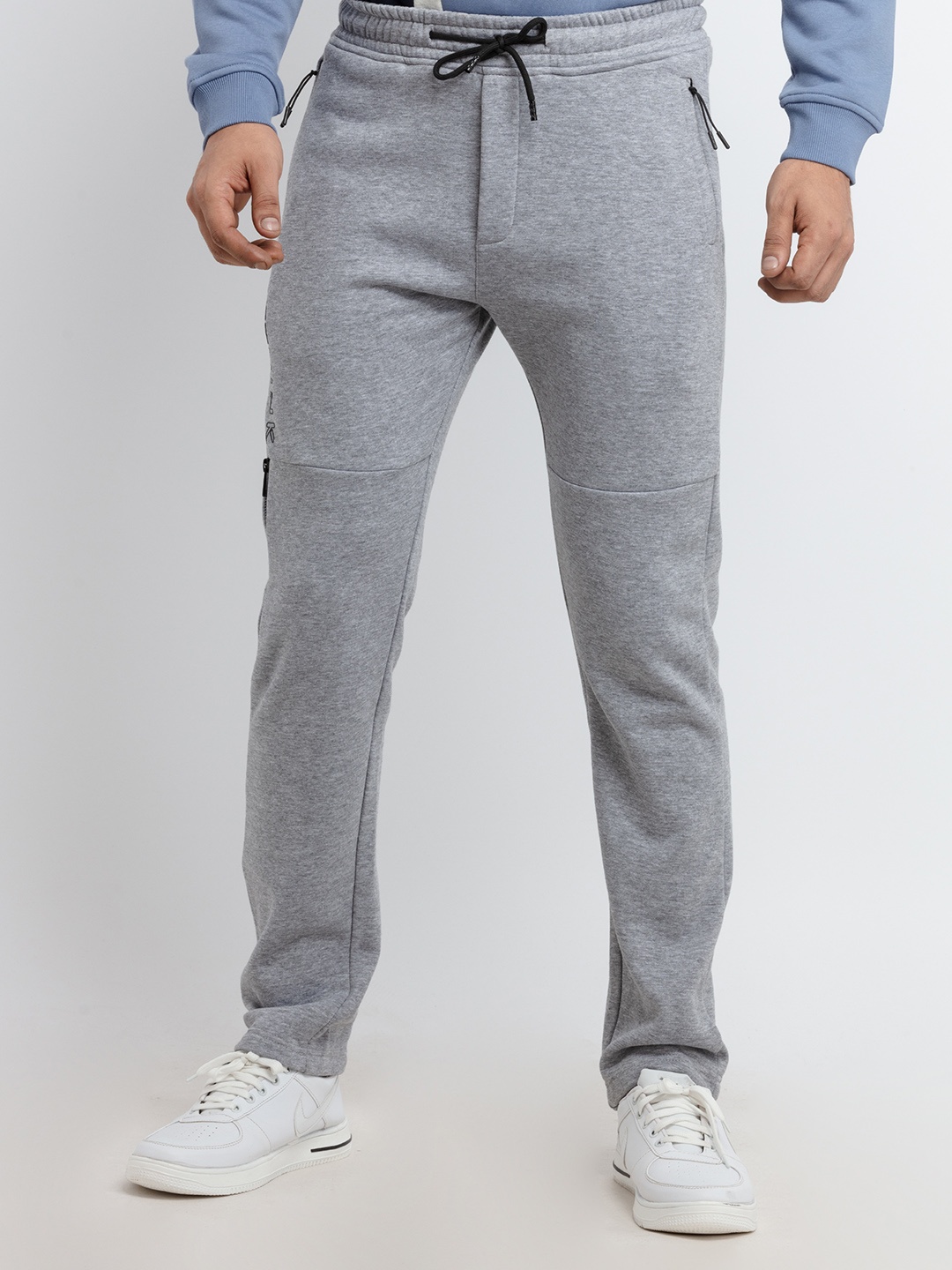 

Status Quo Men Grey Cotton Solid Track Pants