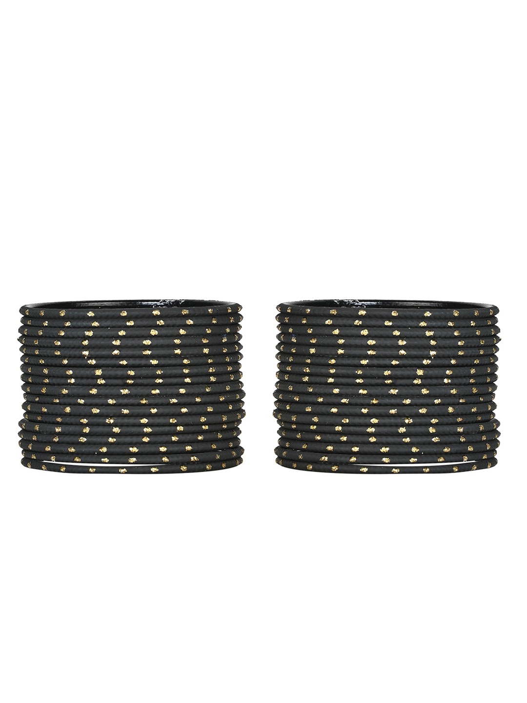 

Arendelle Girls Set of 48 Black Metal Bangles