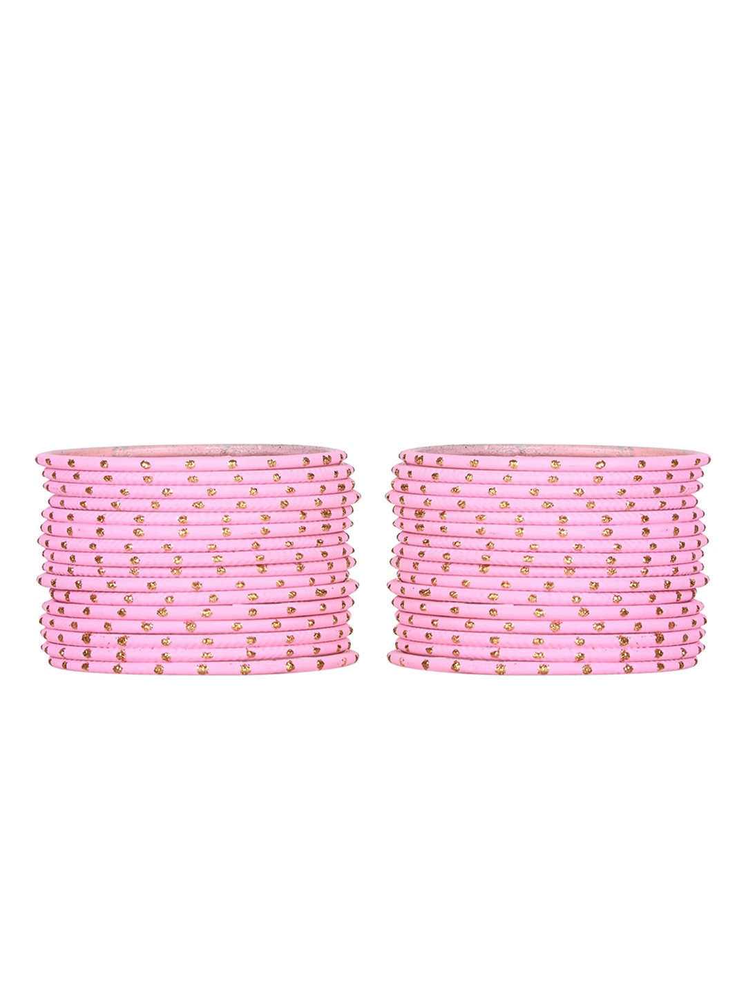

Arendelle Set of 48 Pink Embellished Metal Bangles
