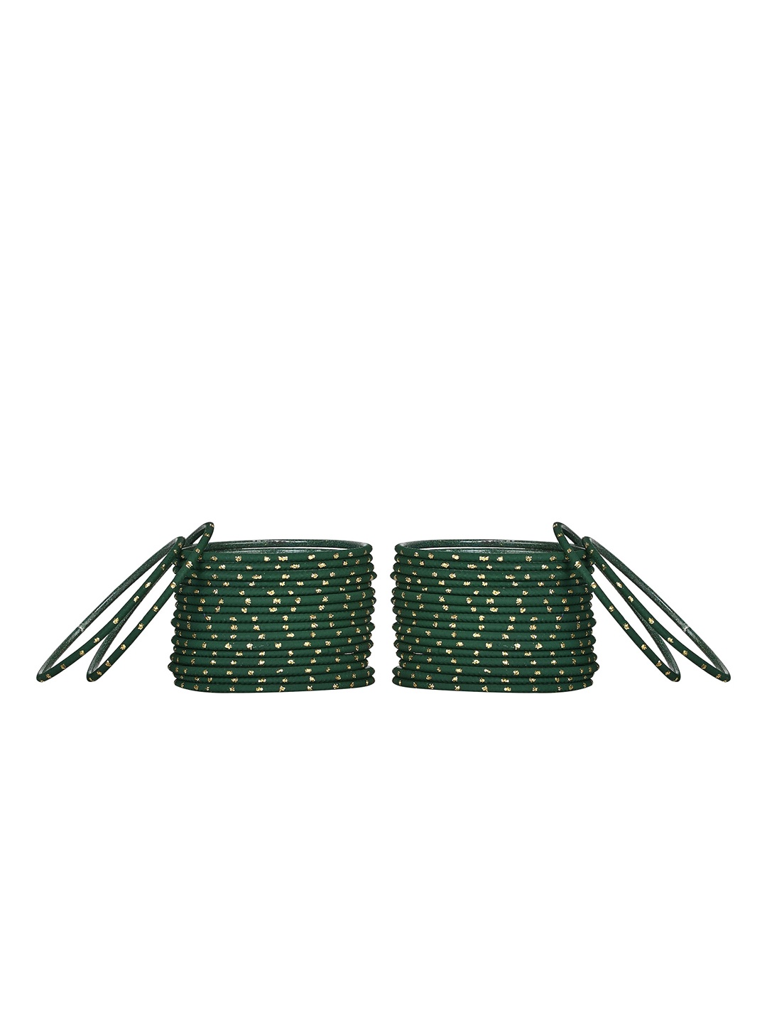 

Arendelle Girls Set Of 48 Green Shinning Metal Bangles