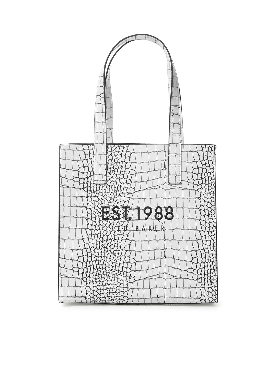 

Ted Baker White Animal Textured Structured Tote Bag
