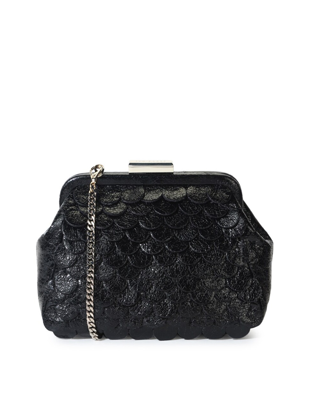 

Ted Baker Women Black Leather Structured Sling Bag