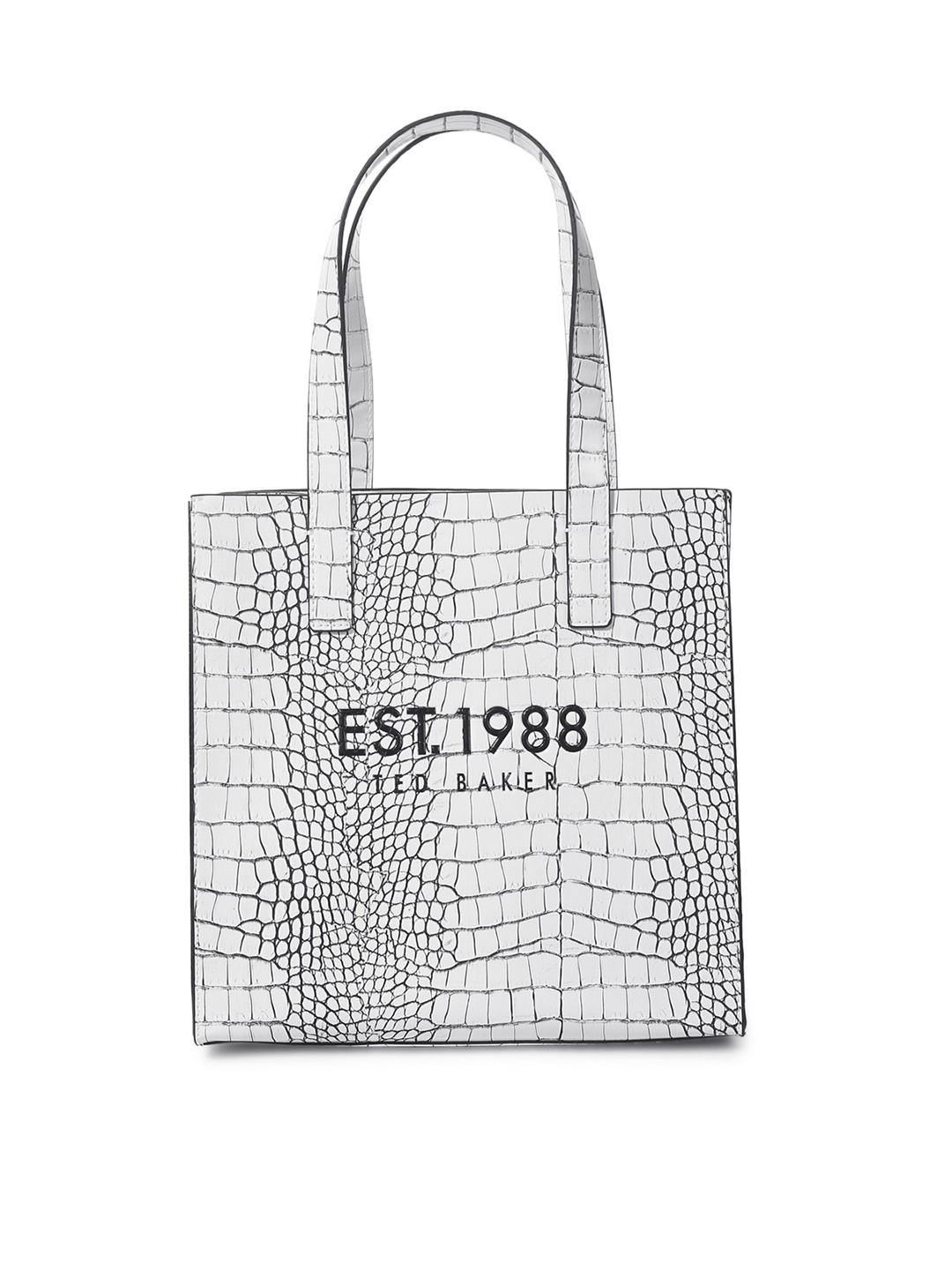 

Ted Baker White Animal Textured Shopper Tote Bag