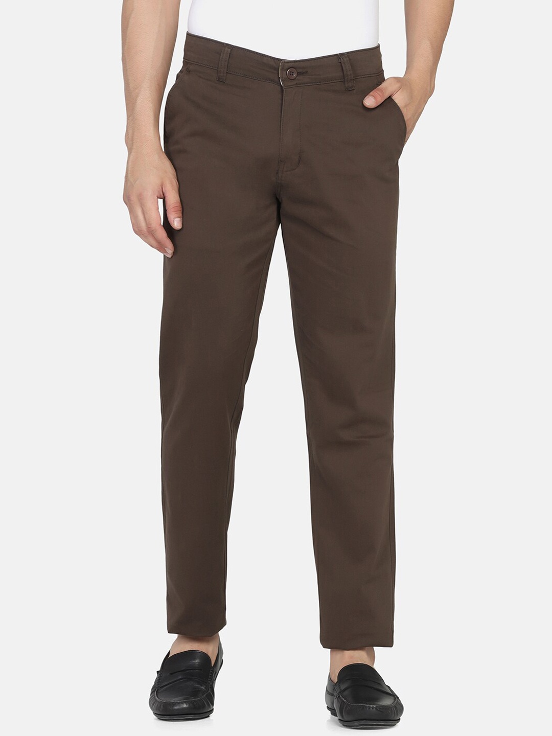 

TAHVO Men Brown Comfort Trousers