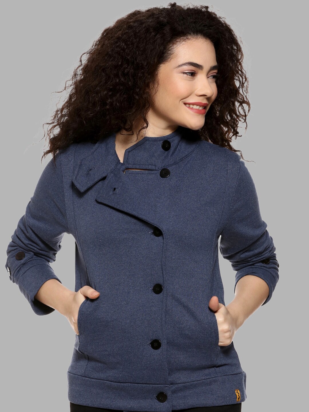 

Campus Sutra Women Blue Windcheater Outdoor Tailored Jacket