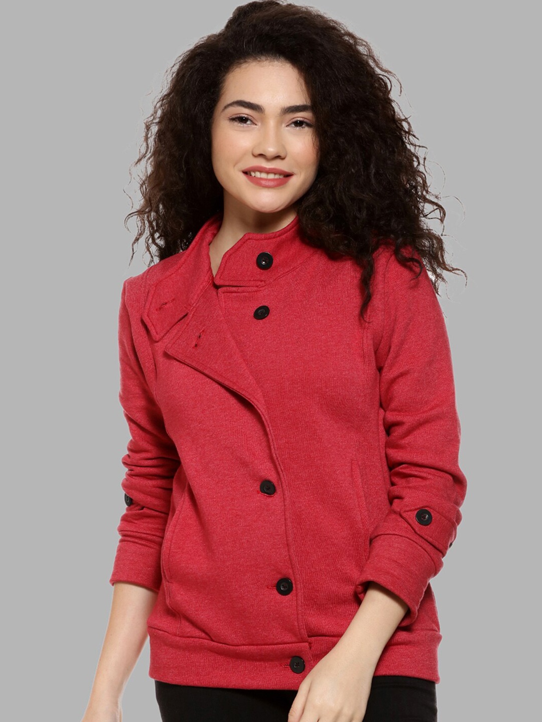 

Campus Sutra Women Maroon Windcheater Outdoor Tailored Jacket