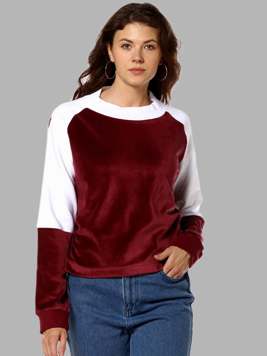 

Campus Sutra Women Red Sweatshirt