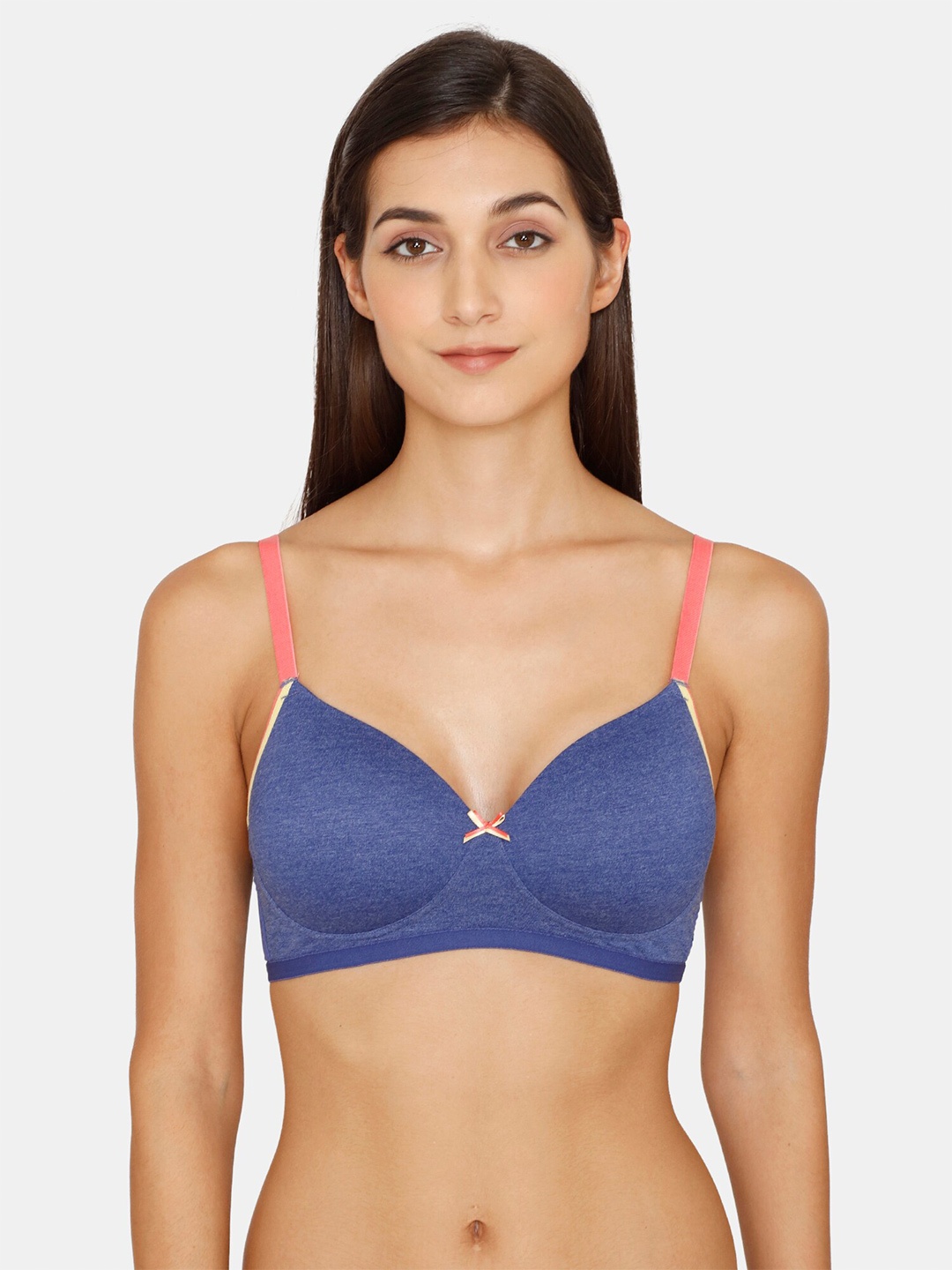 

Zivame Blue & Pink Lightly Padded T-shirt Bra ZI11BGFASH0BLUE