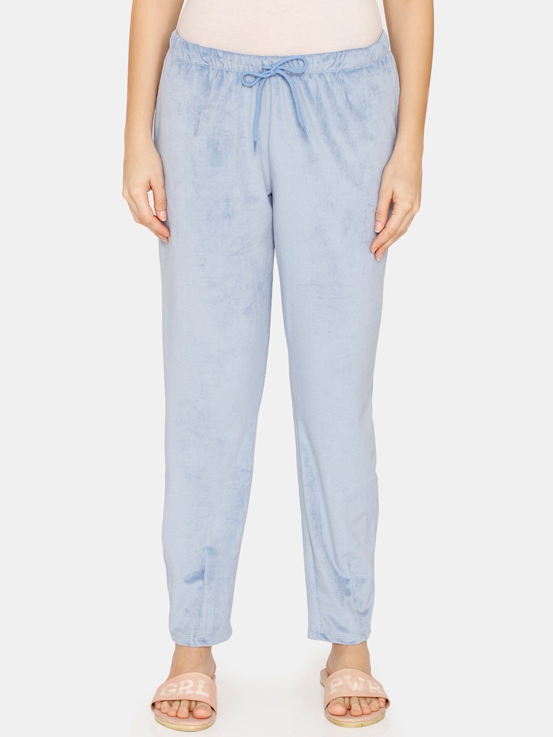 Zivame Women Solid Blue Lounge Pant