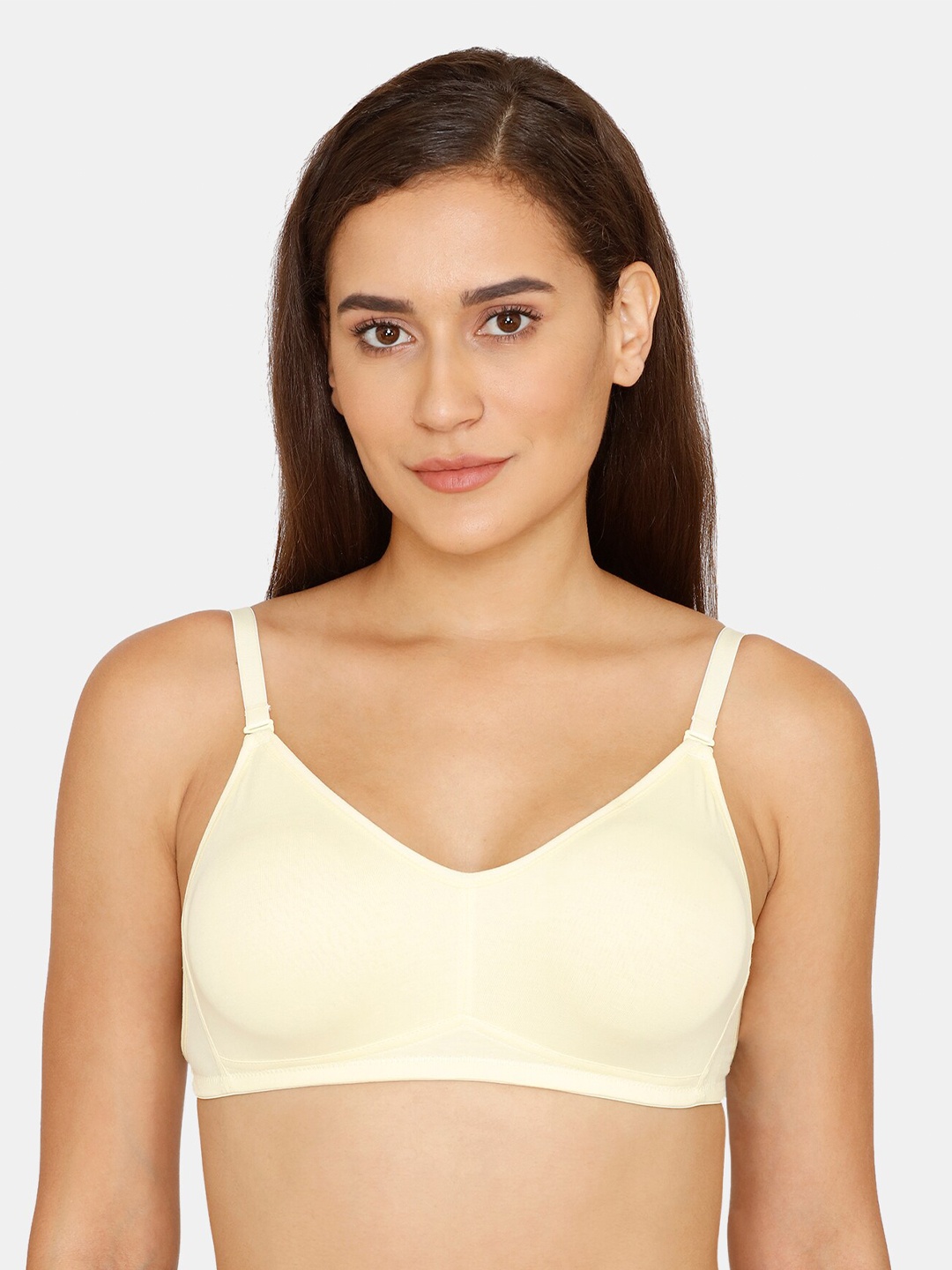 

Zivame Yellow Non Padded Non Wired Pure Cotton Bra