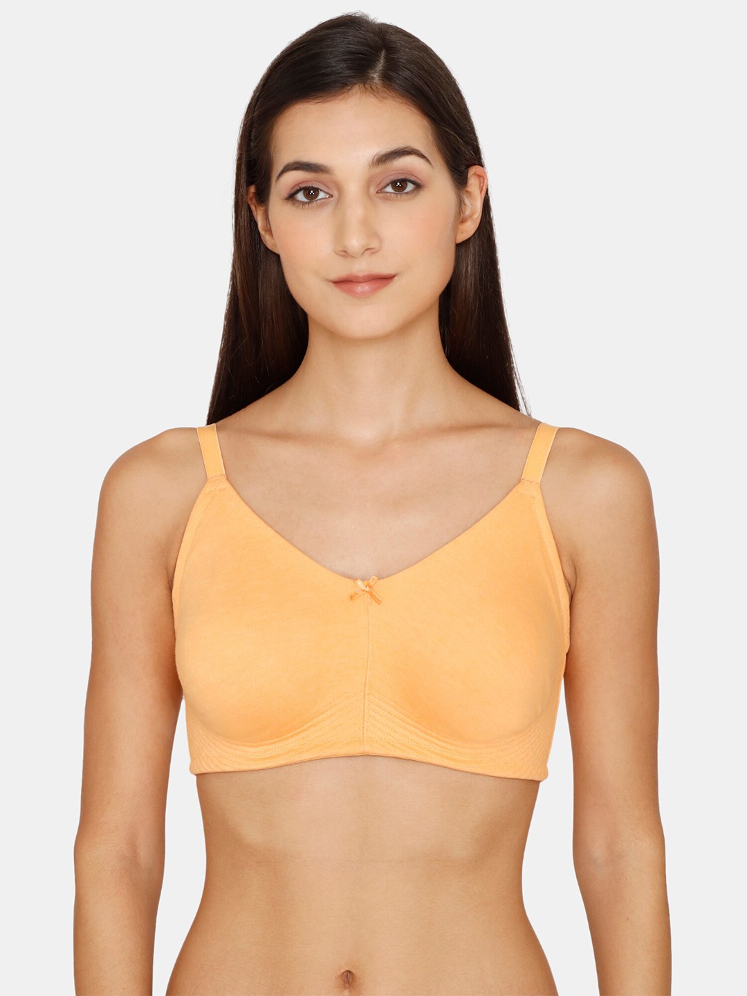 

Zivame Orange Solid Bra Lightly Padded