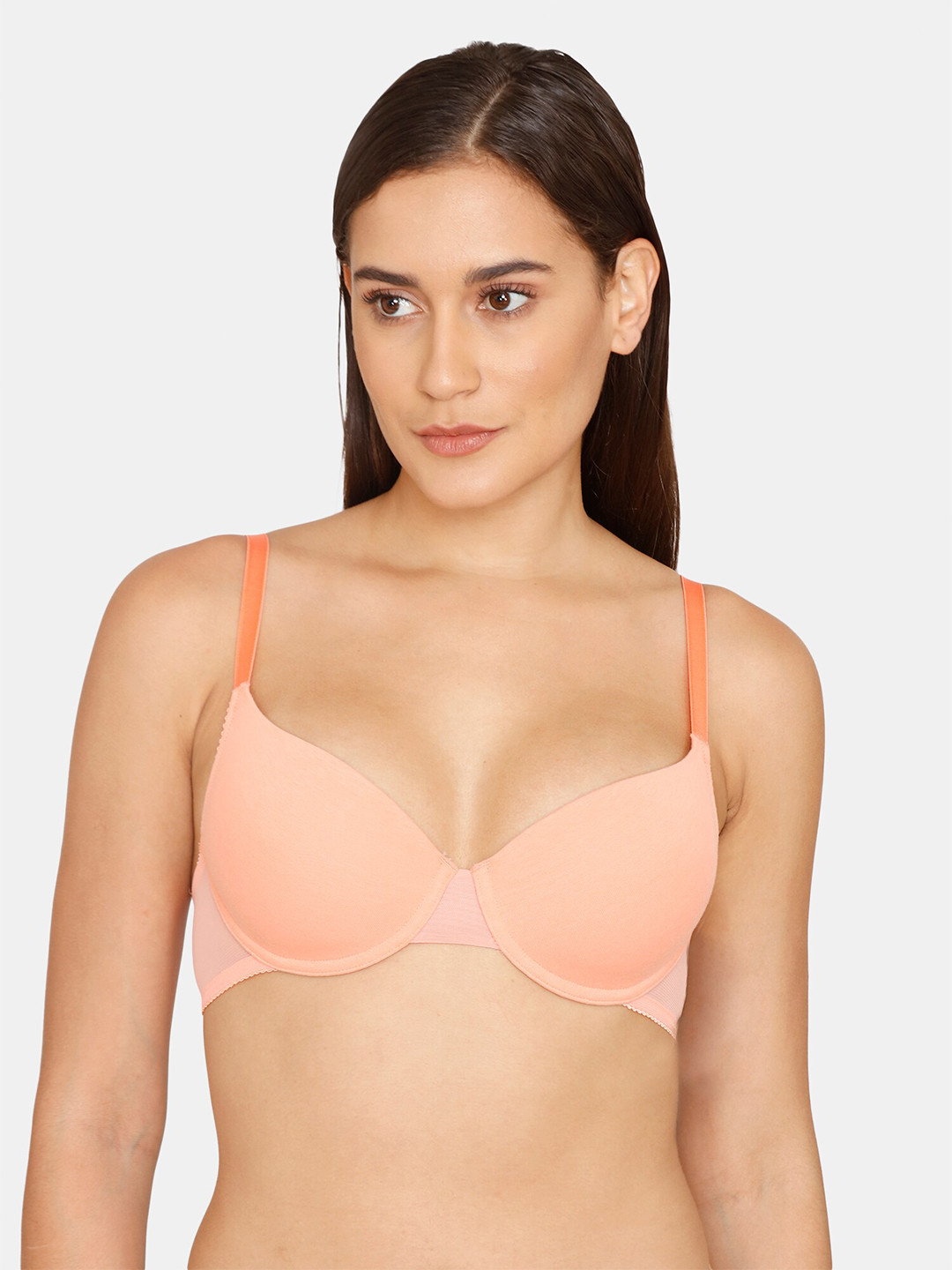 

Zivame Pink Bra Underwired Lightly Padded