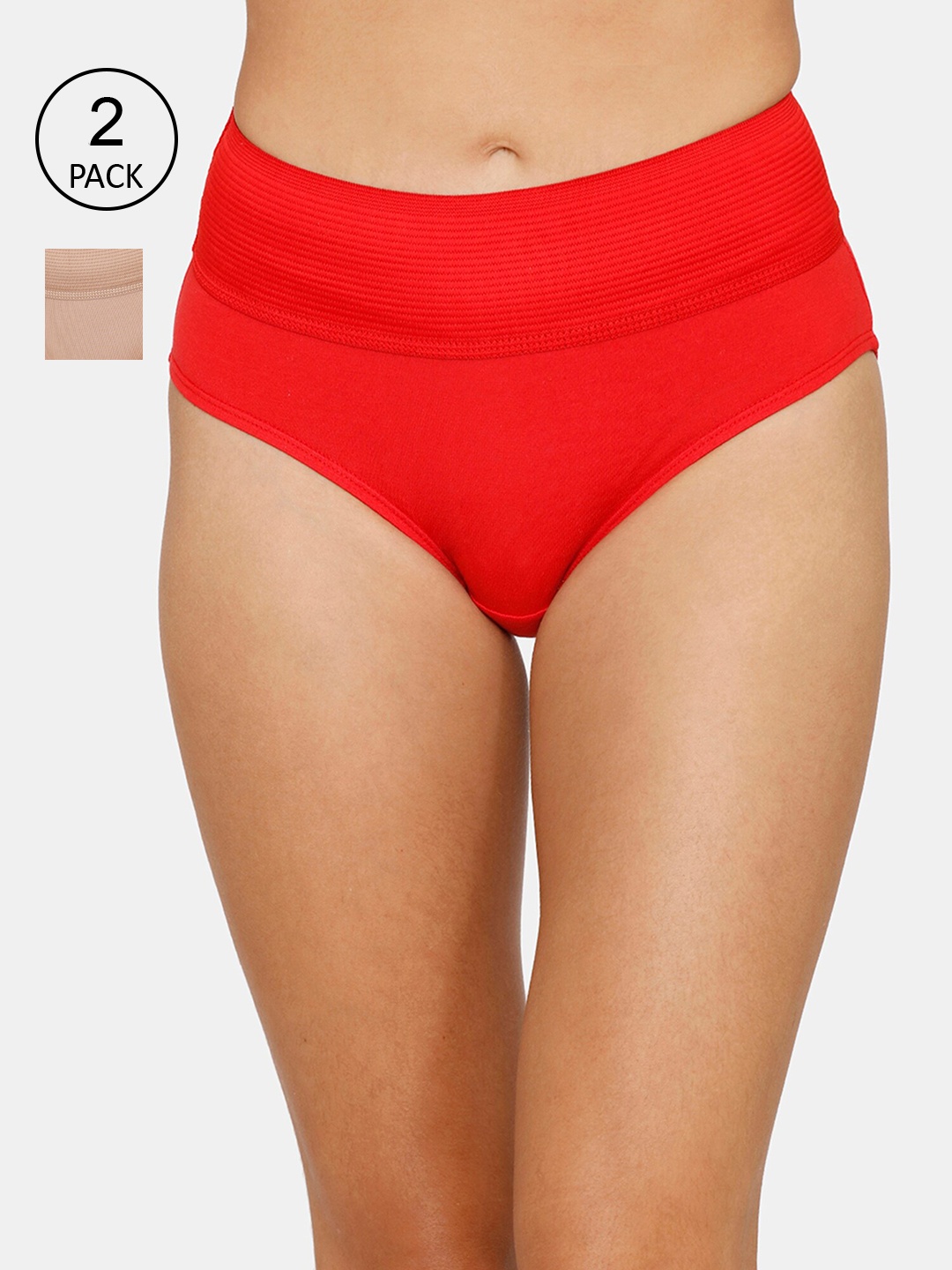 

Zivame Women Pack of 2 Assorted Hipster Briefs ZI2684FASHZBLAK