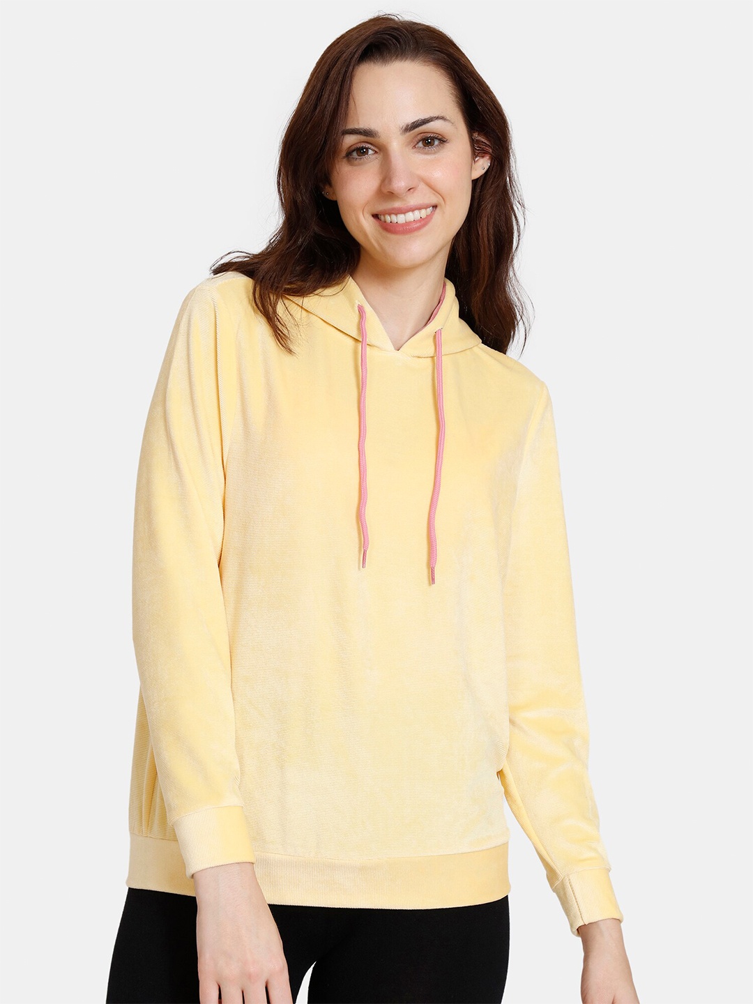 

Zivame Women Yellow Solid Sweatshirt