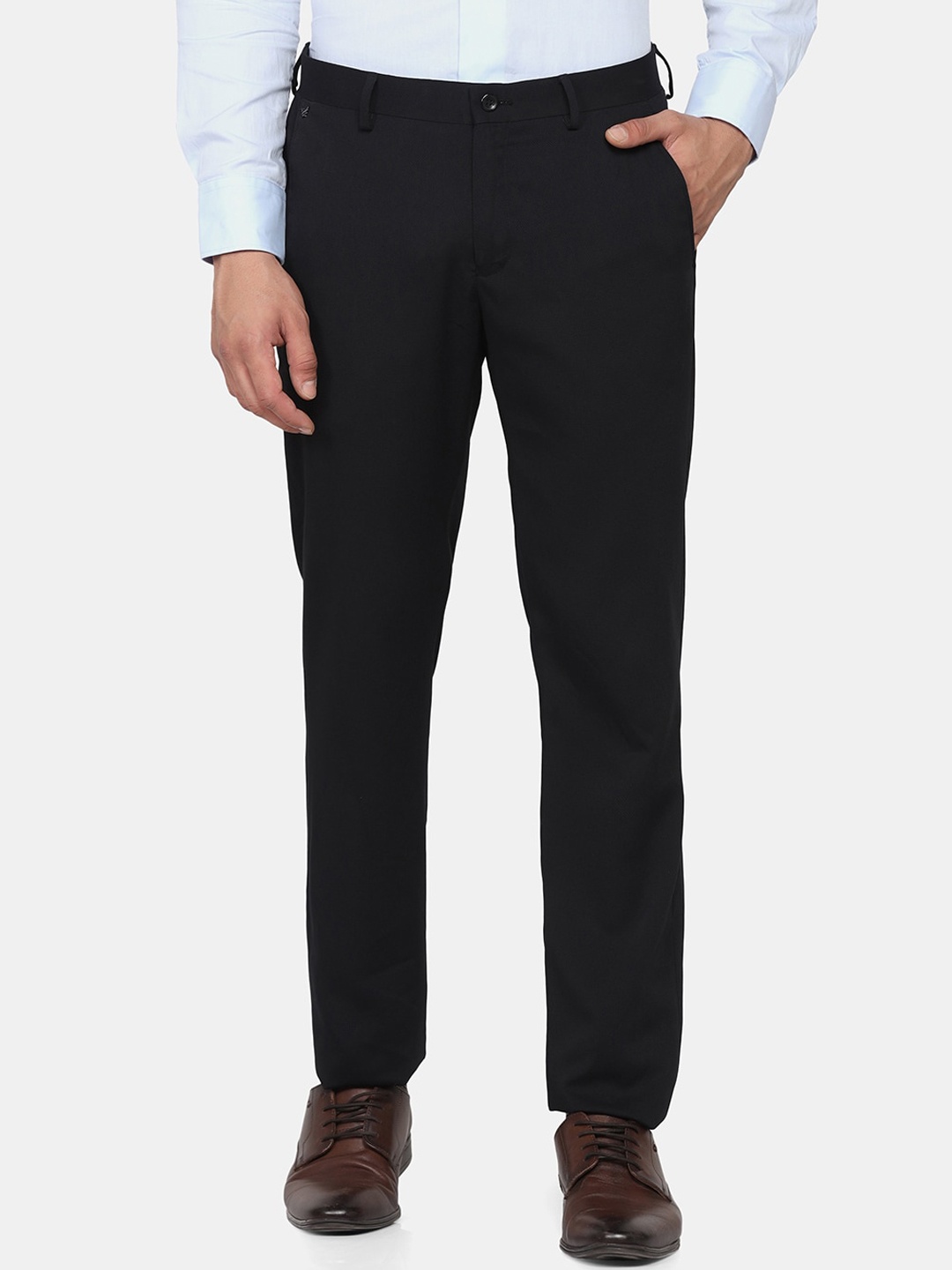 

Blackberrys Men Black Slim Fit Formal Trouser