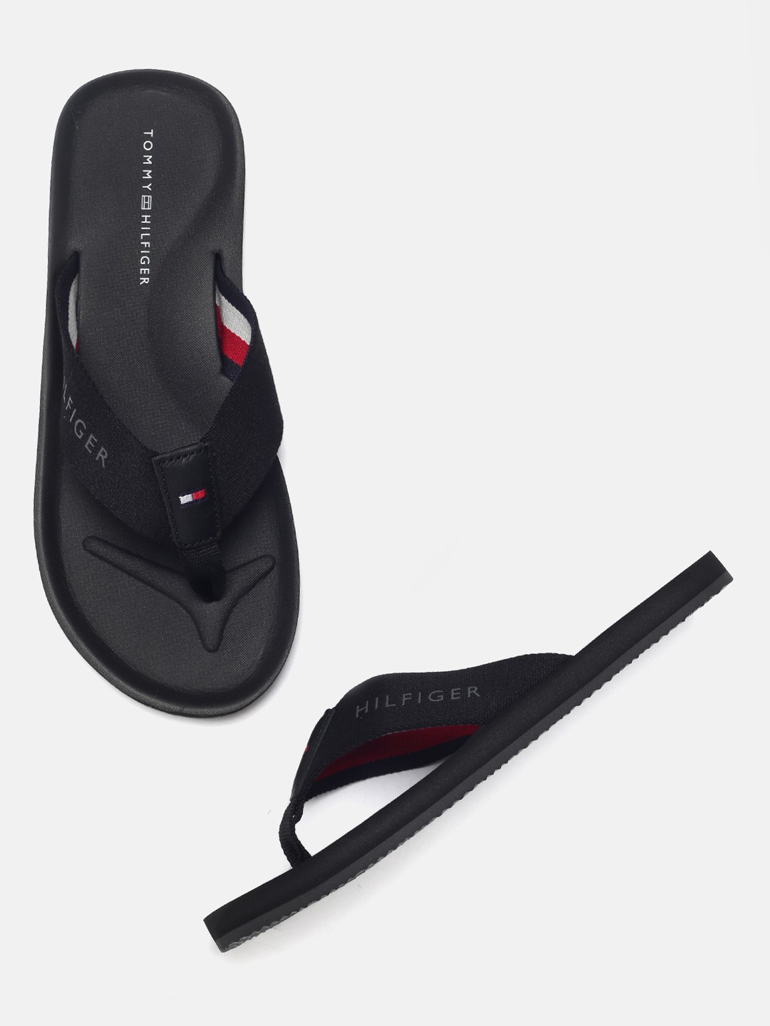 

Tommy Hilfiger Men Black Printed Thong Flip-Flops