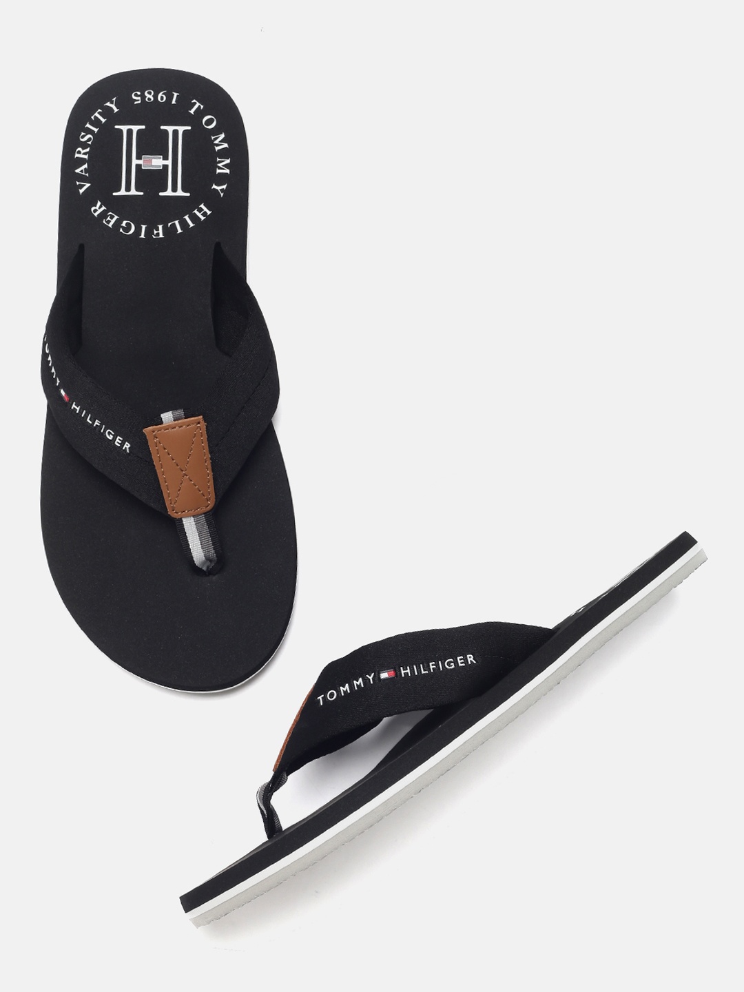 

Tommy Hilfiger Men Black Printed Thong Flip-Flops