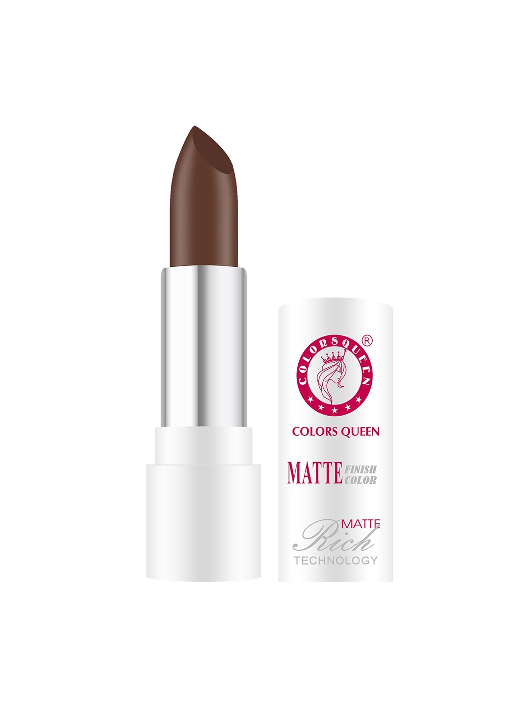

Colors Queen Rich Matte Non-Transfer Long-Lasting Lipstick 3 g- Coffee Toffee, Coffee brown