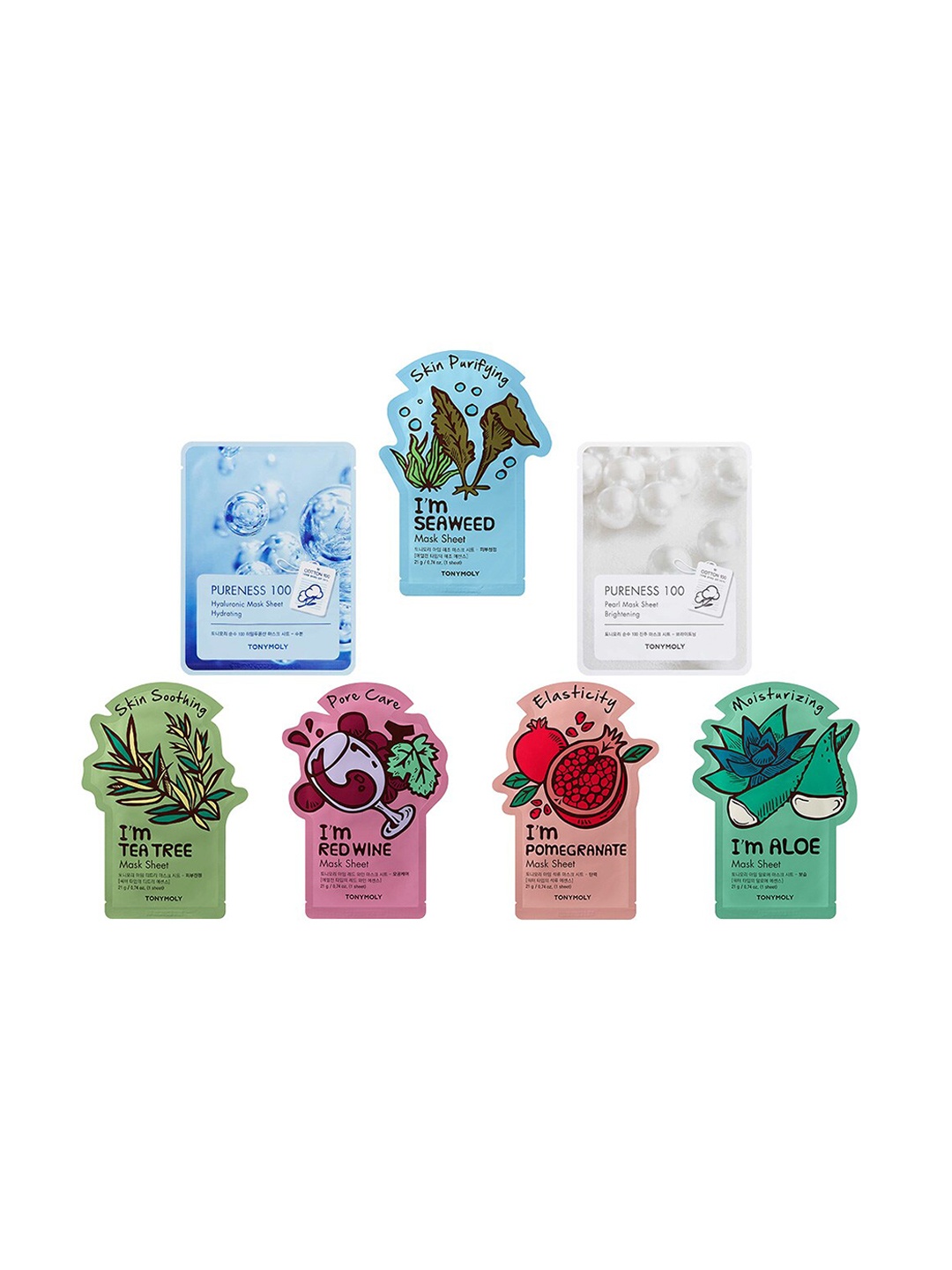 

TONYMOLY Set Of 7 Best Of Masking Sheet Mask 147gm, Transparent