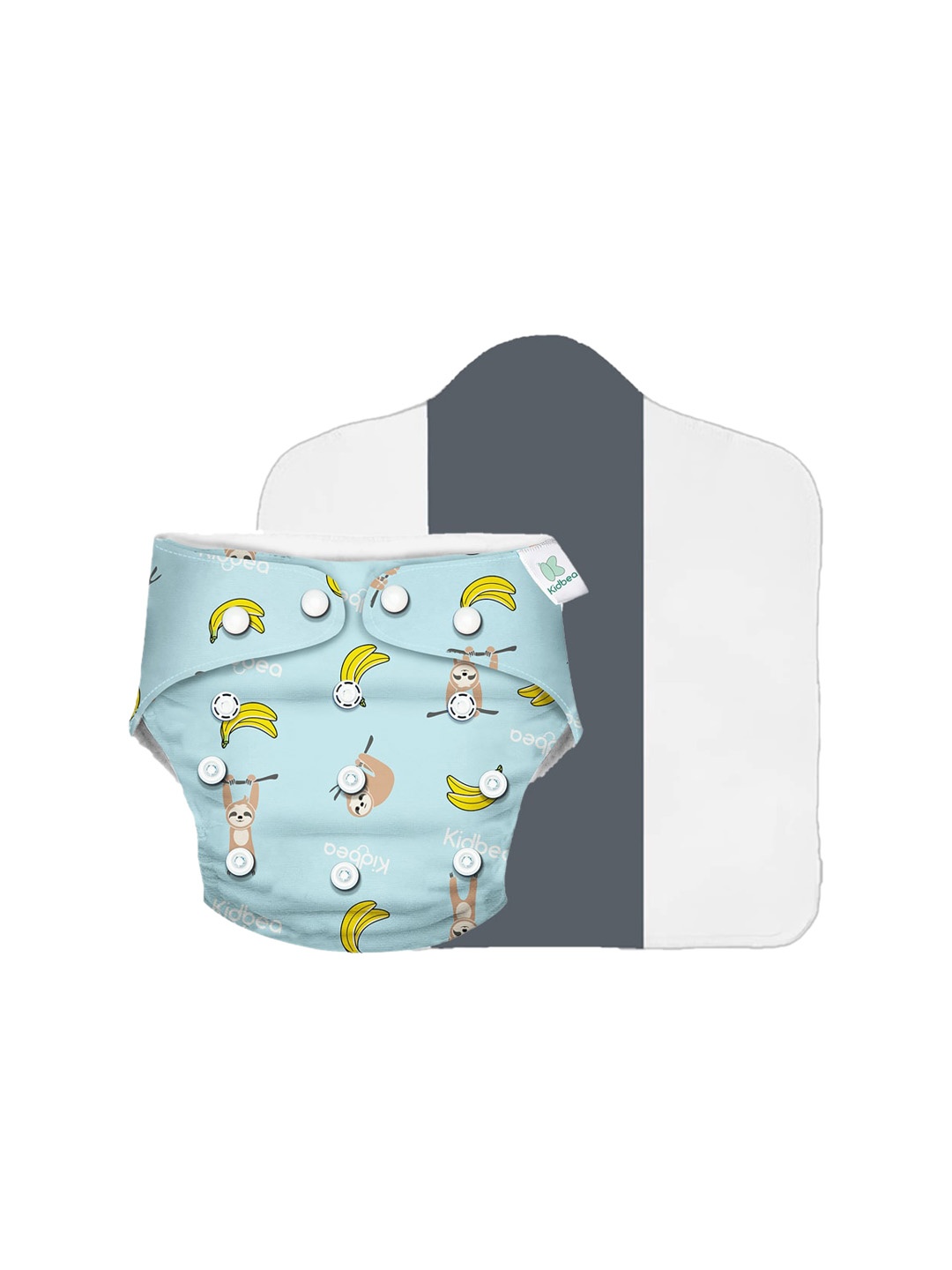 

Kidbea Kids Blue & Yellow Adjustable Reusable Cloth Diaper with Quick Dry Pad