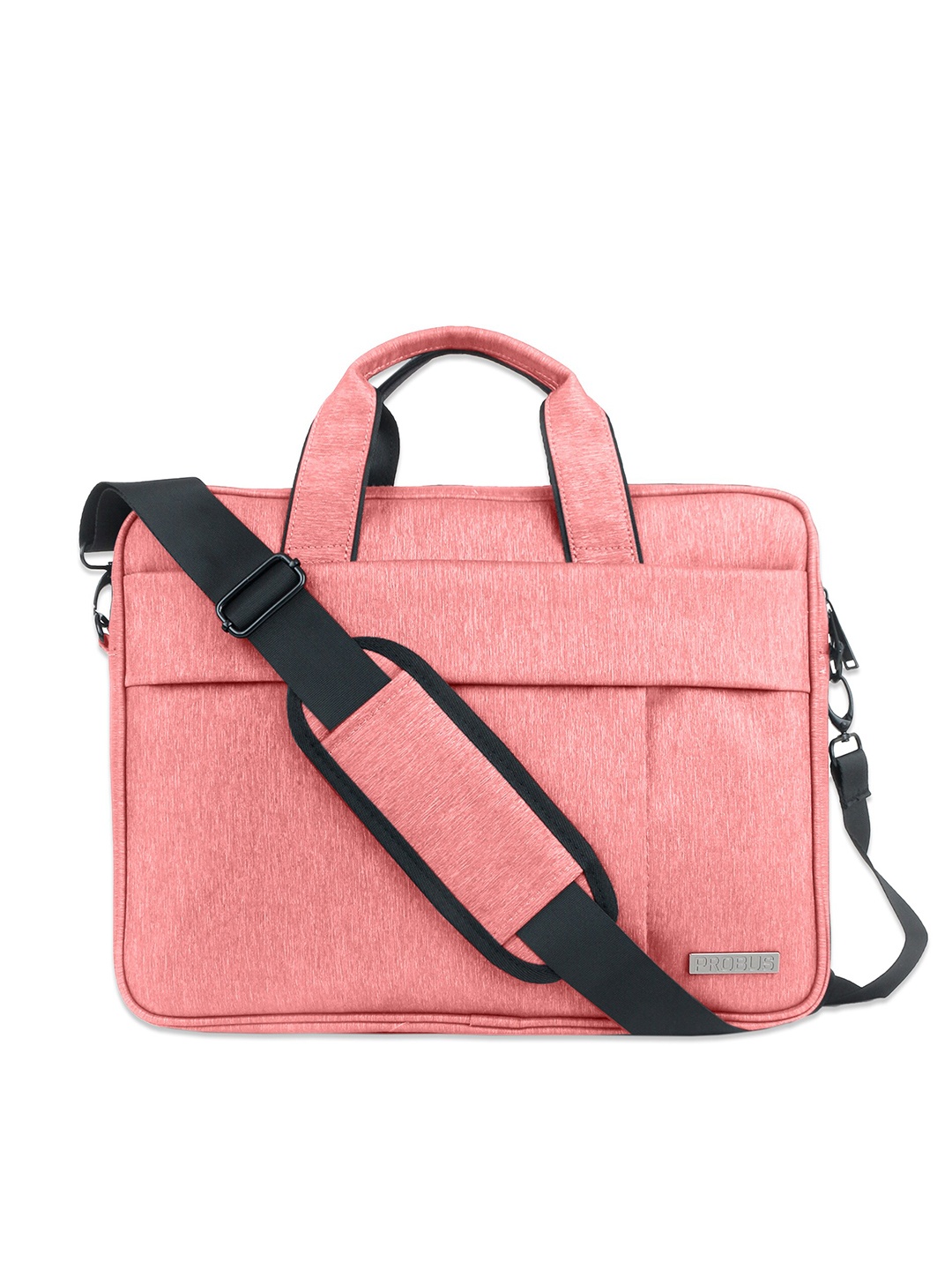 

PROBUS Unisex Pink & Black 15.6 Inch Canvas Laptop Bag