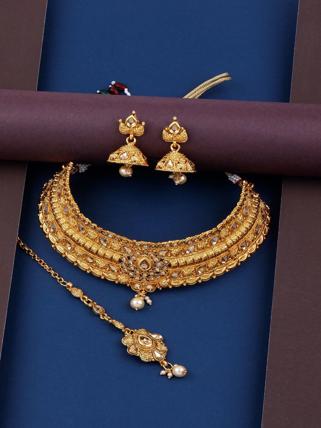 

Silver Shine Gold-Plated & Toned Jewellery Set
