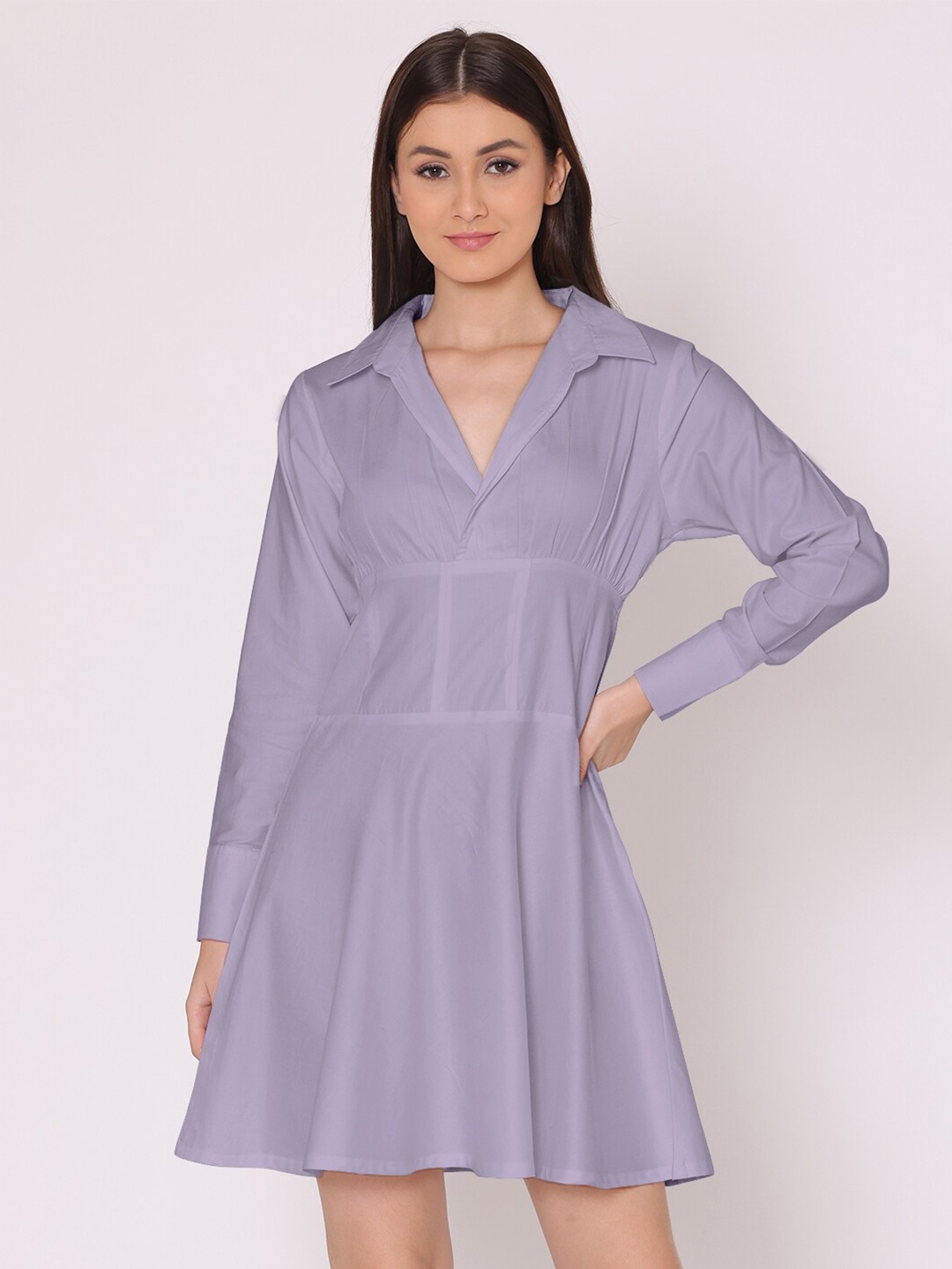 

HERE&NOW Women Lavender Satin Dress