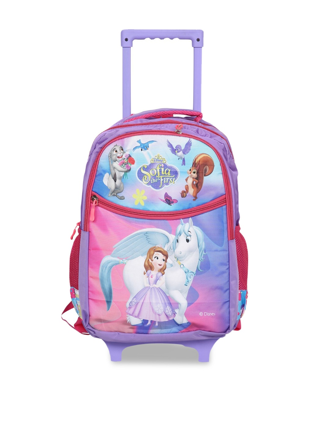 

Disney Kids Pink & Purple Printed Trolley Back Pack