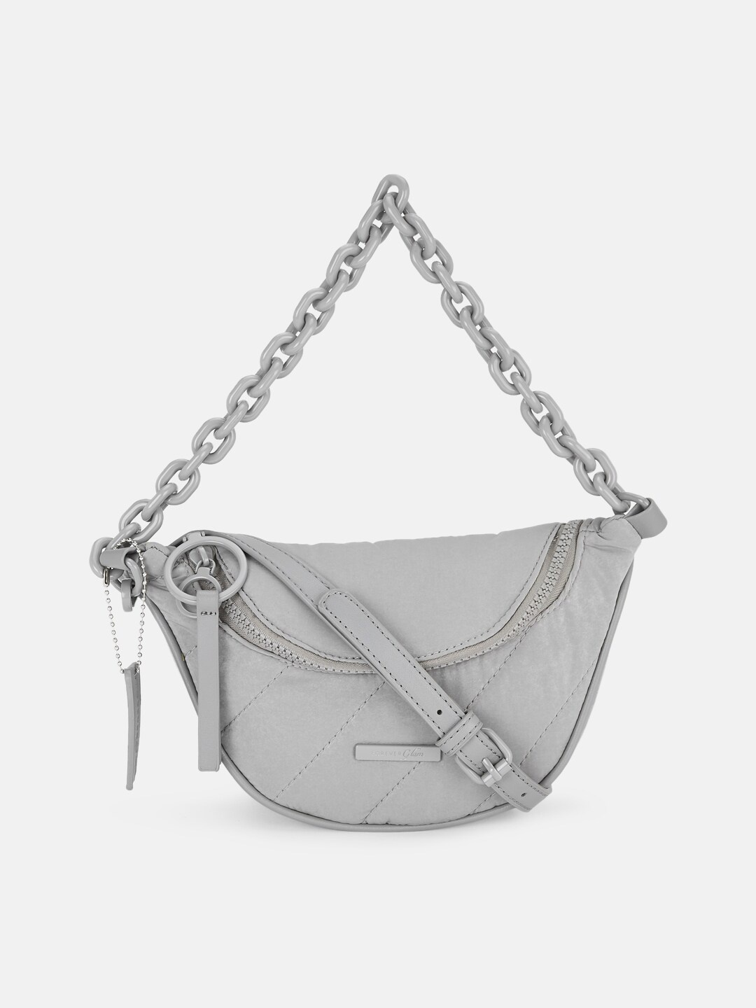 

Forever Glam by Pantaloons Women Grey Structured Handheld Bag