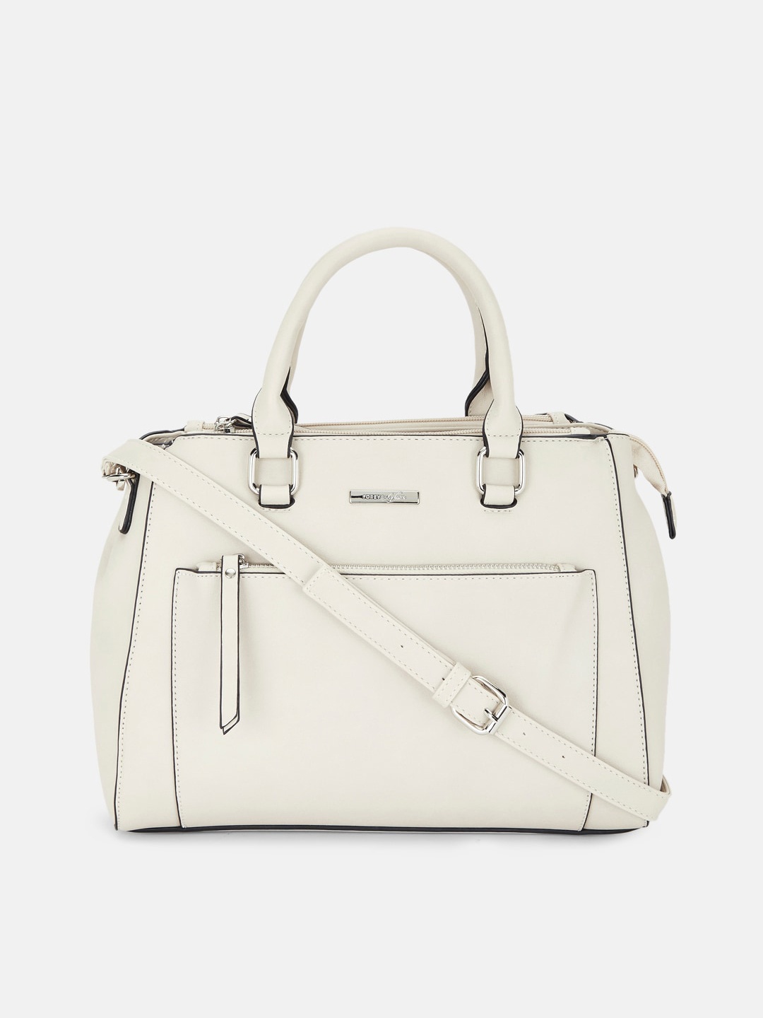 

Forever Glam by Pantaloons Off White PU Swagger Handheld Bag