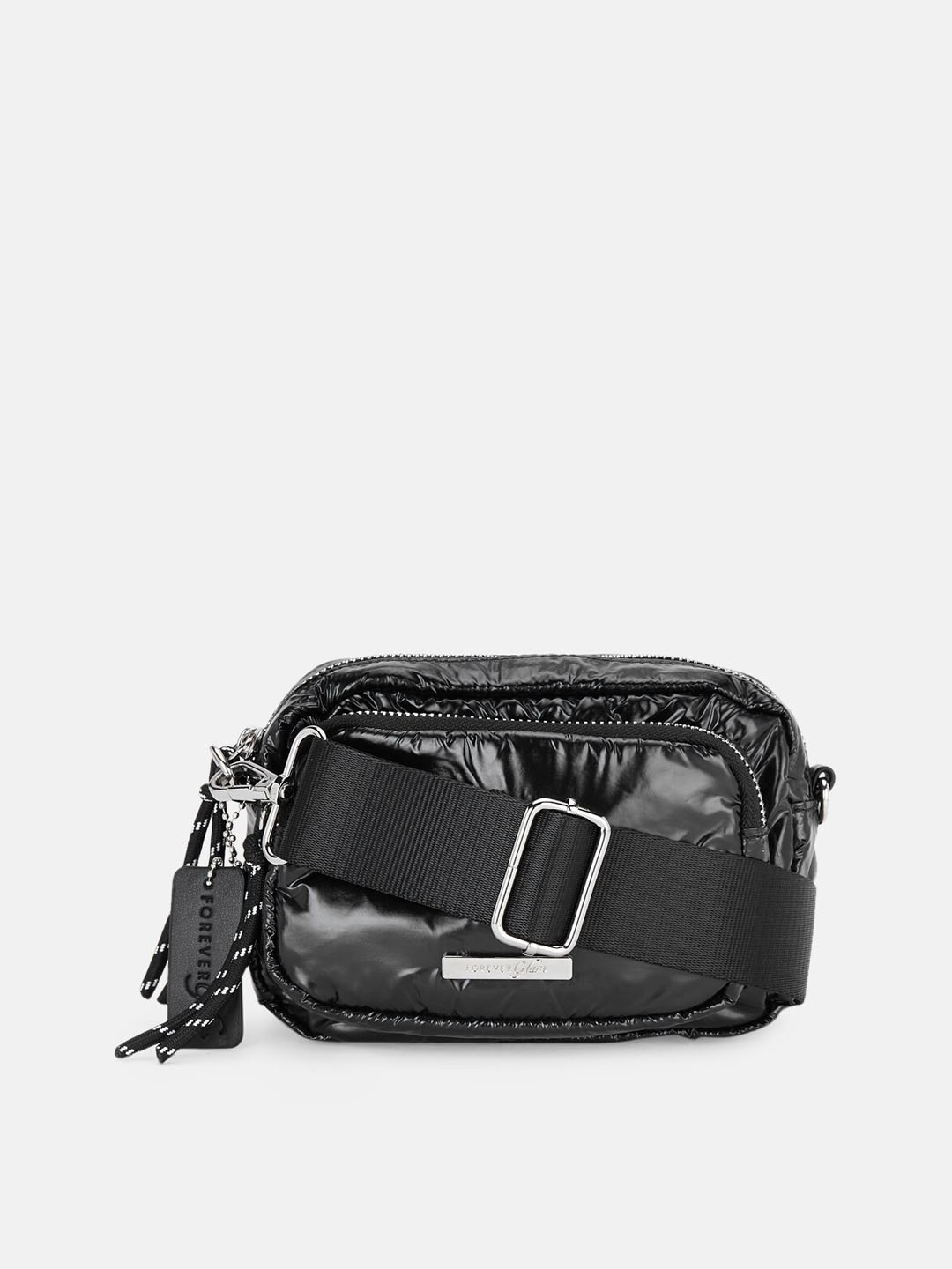 

Forever Glam by Pantaloons Black Structured Sling Bag