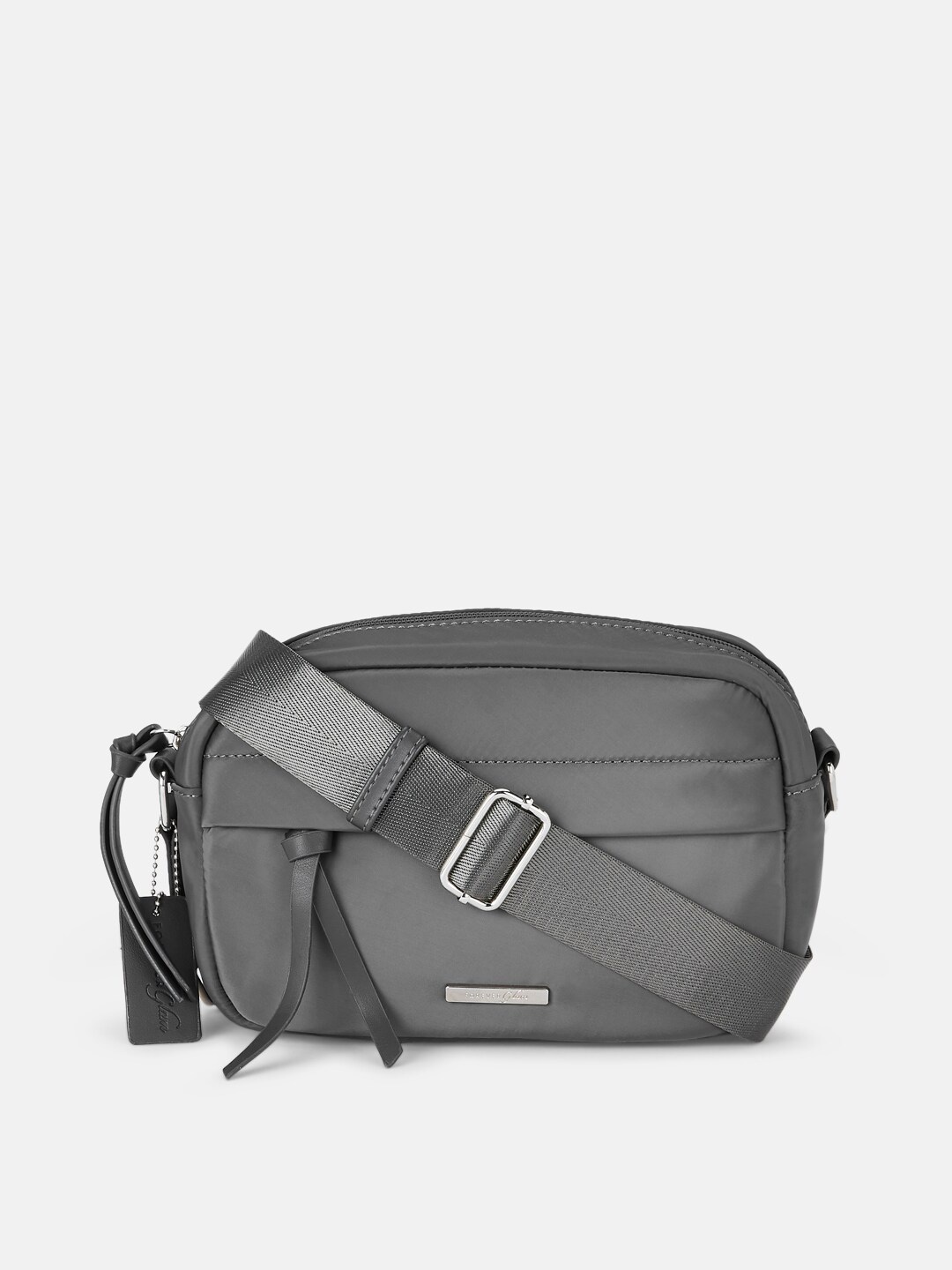 

Forever Glam by Pantaloons Grey Swagger Sling Bag with Tasselled