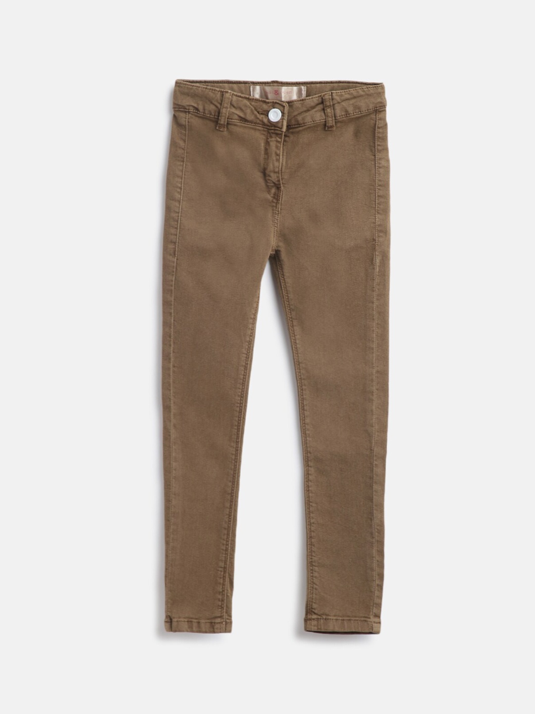 

TALES & STORIES Girls Brown Slim Fit Chinos Trousers